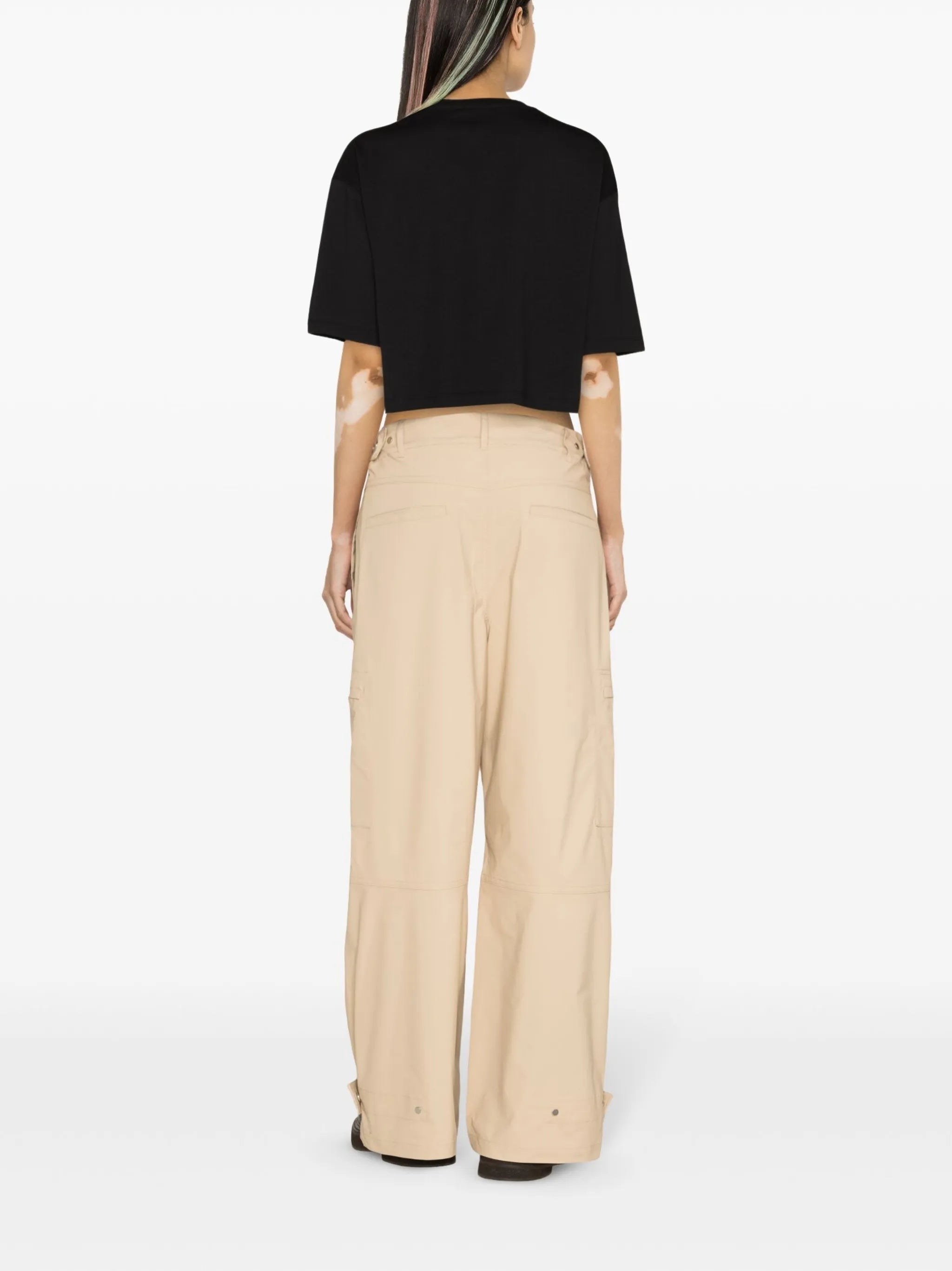 logo-appliqué cropped T-shirt