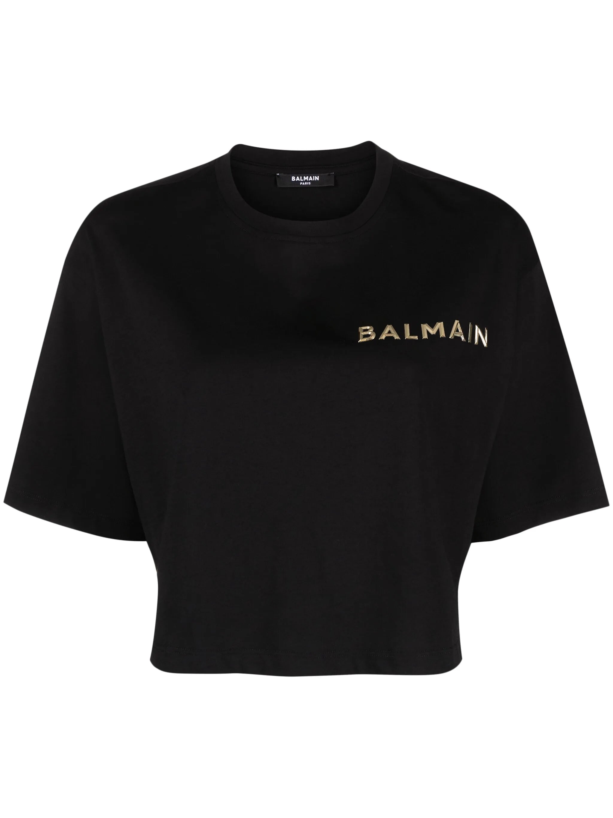 logo-appliqué cropped T-shirt