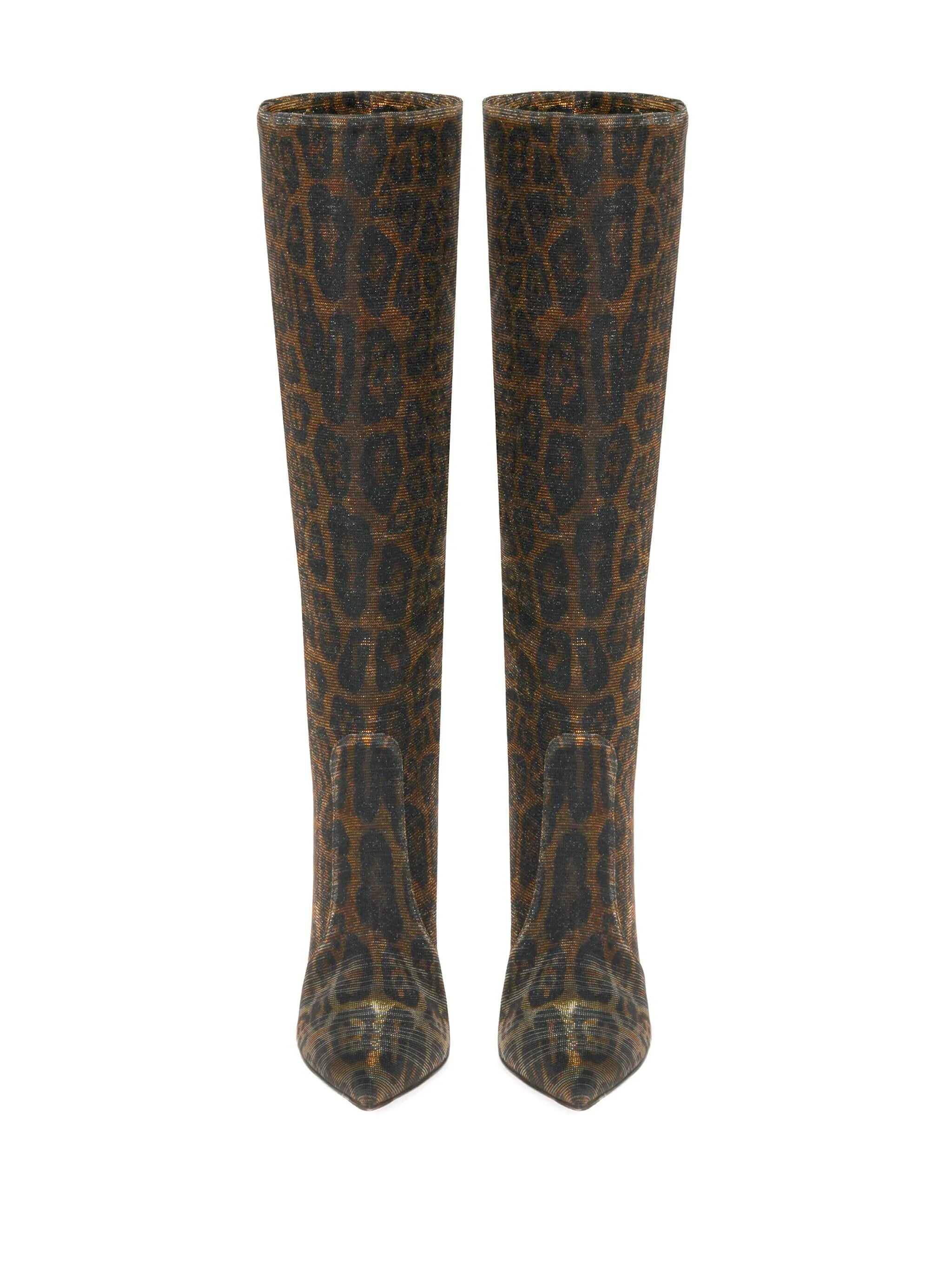 Hansen 85mm leopard-print boots