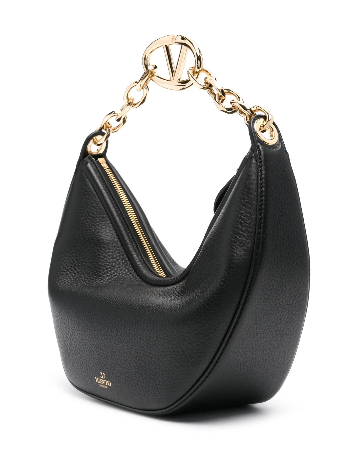 VLogo leather shoulder bag