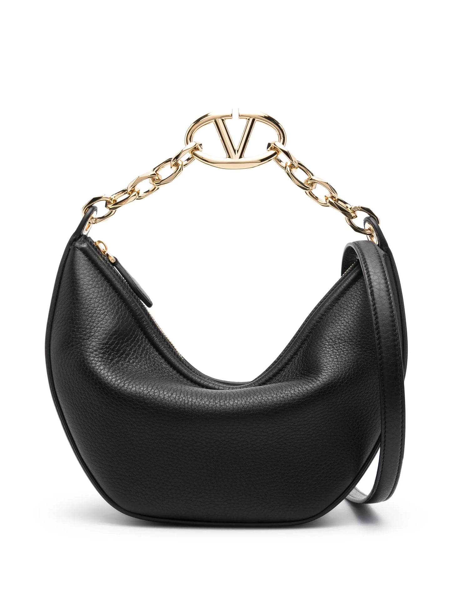 VLogo leather shoulder bag
