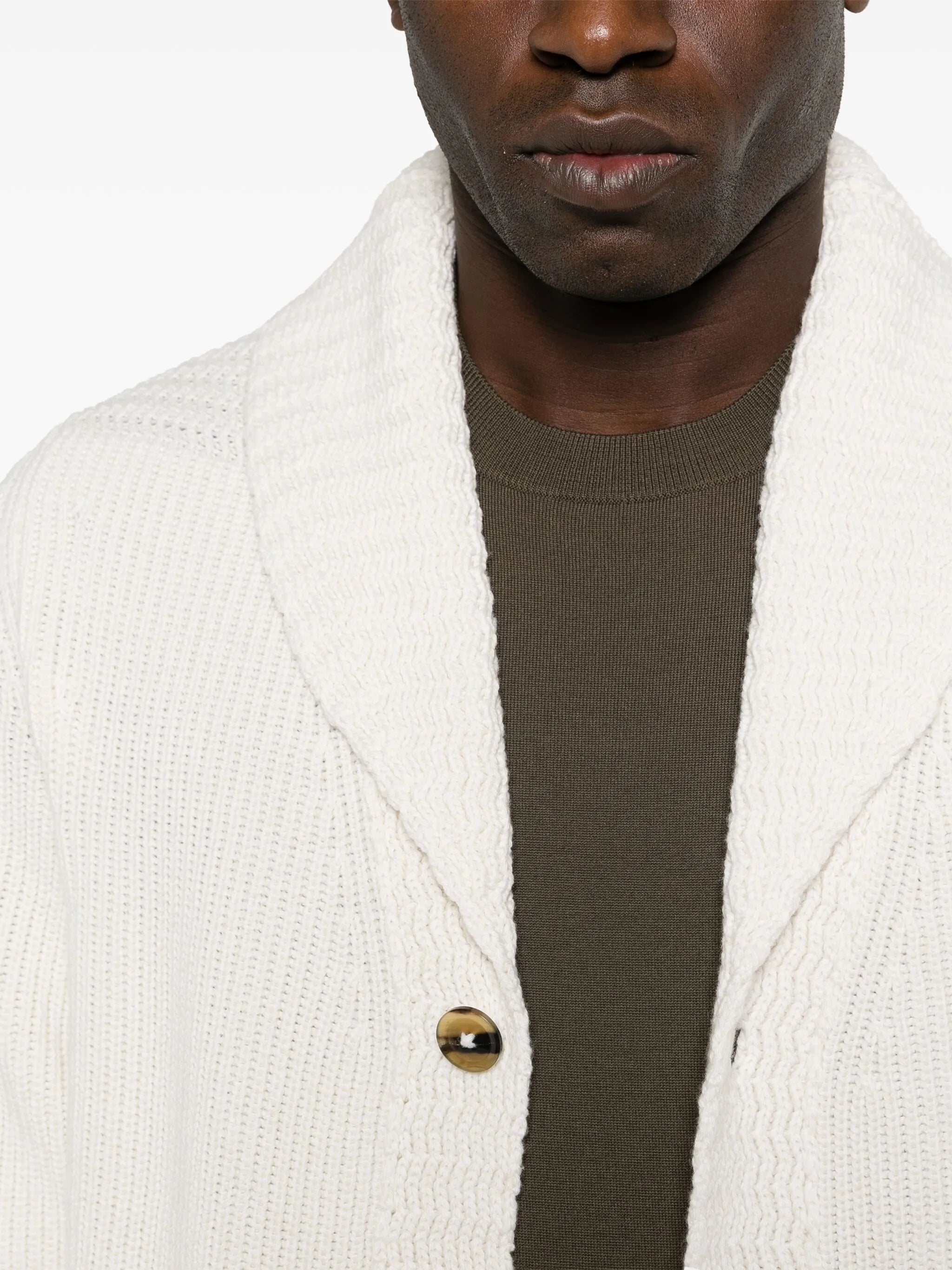 white cardigan