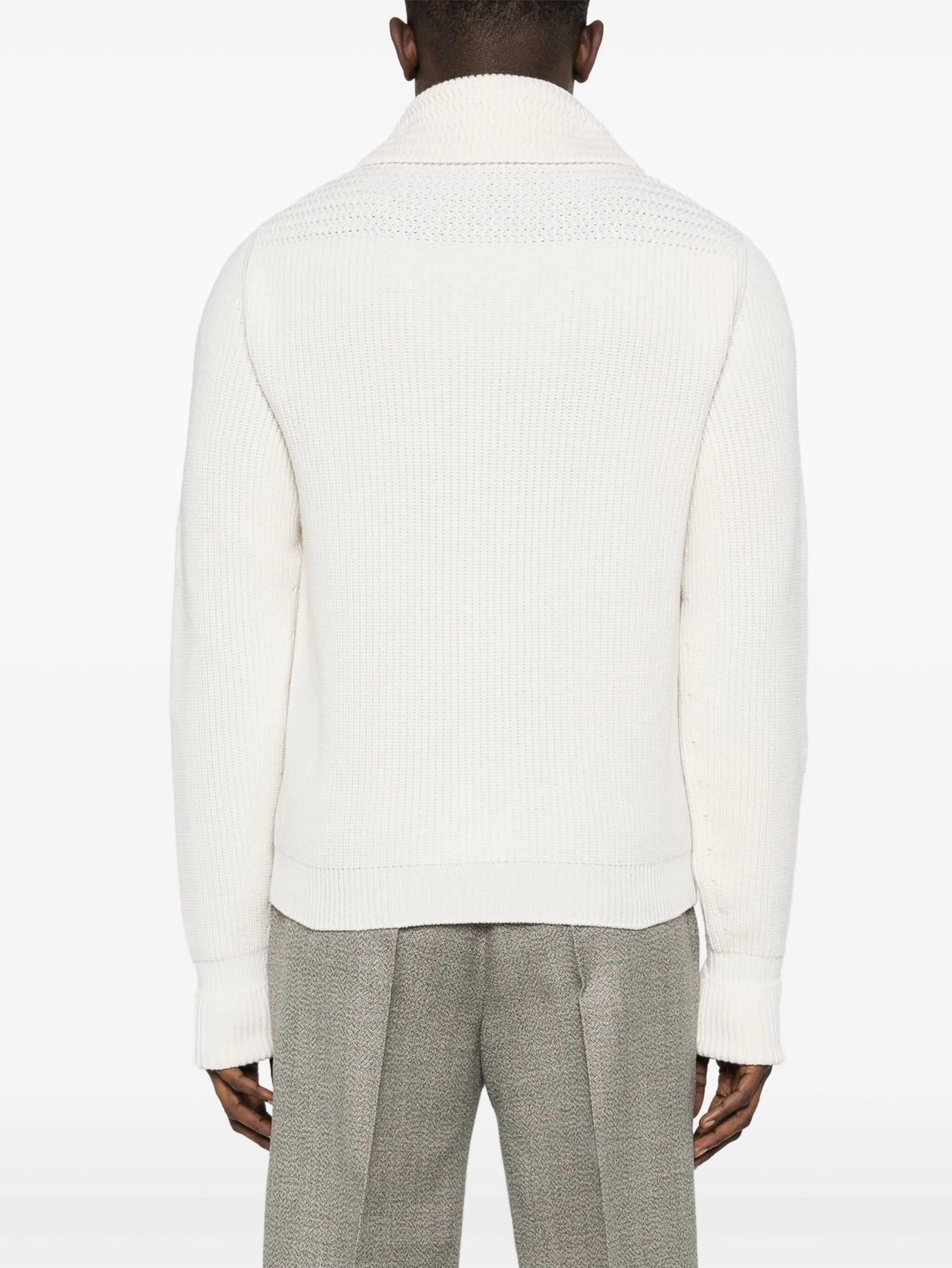 white cardigan
