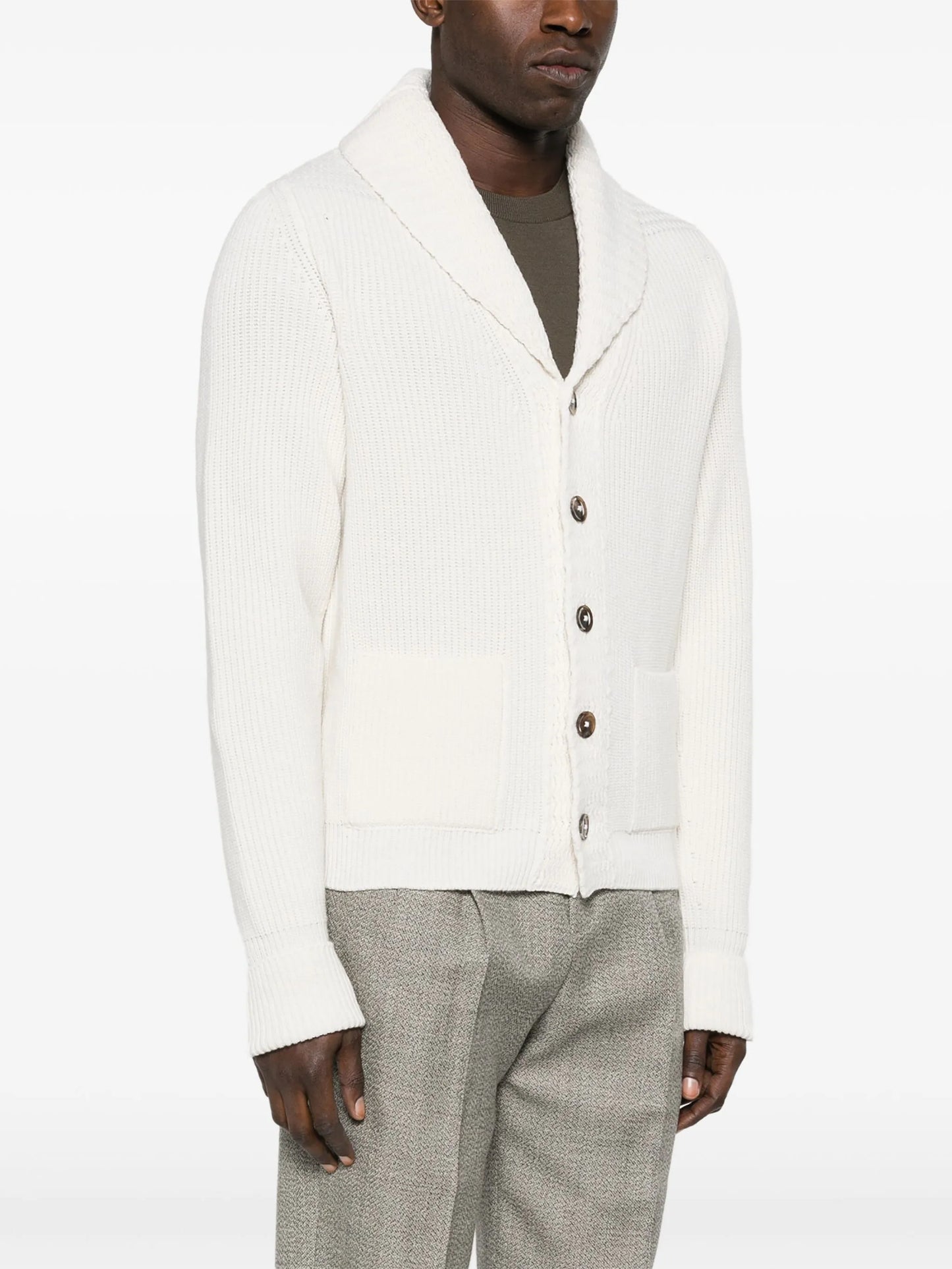 white cardigan