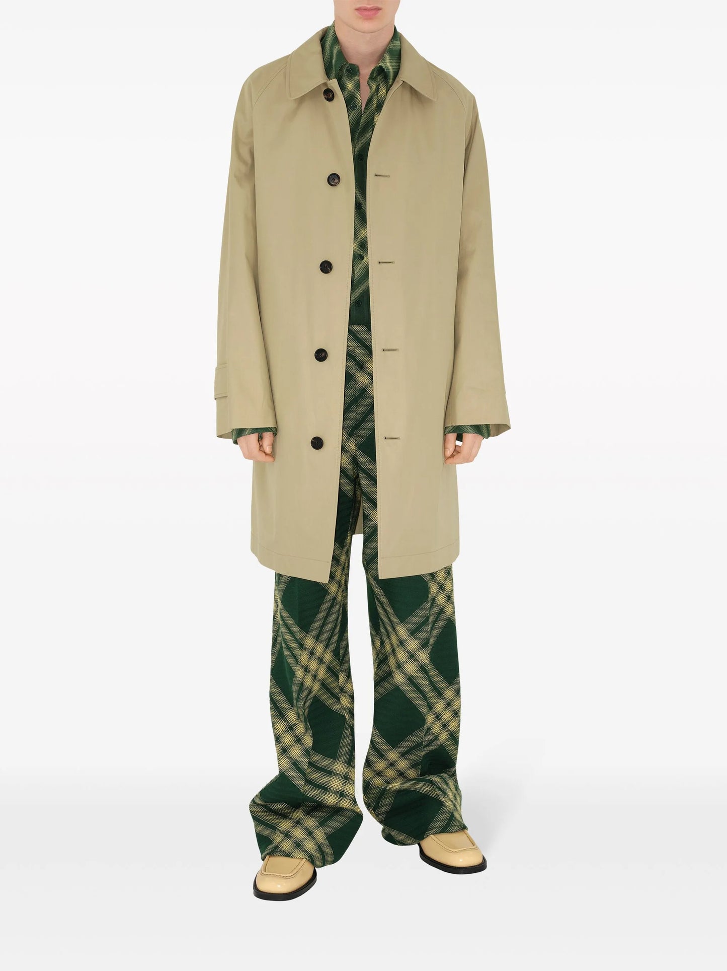 classic above-the-knee raincoat