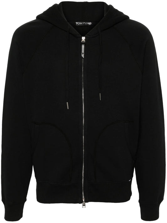 zip-up cotton hoodie
