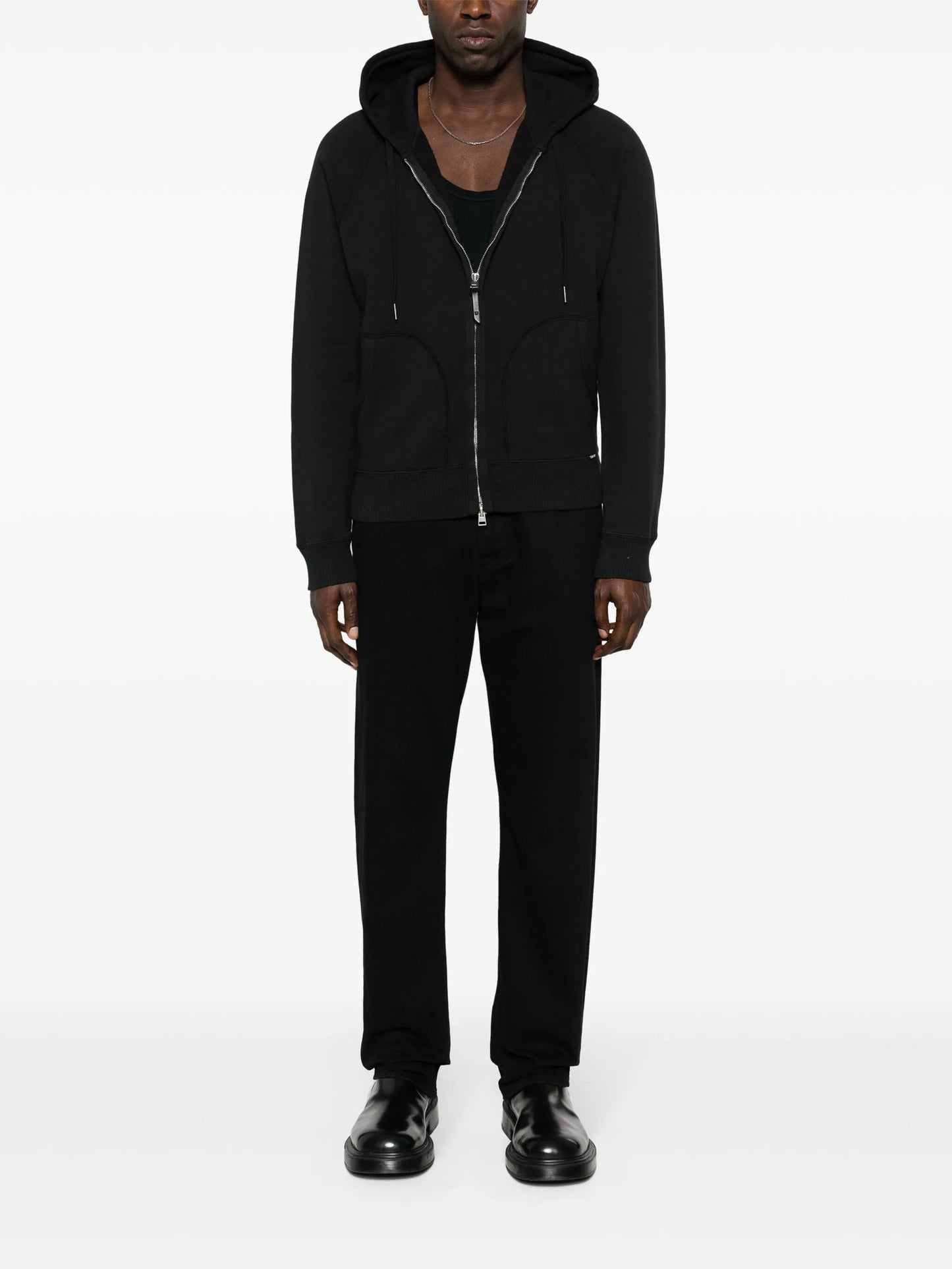 zip-up cotton hoodie