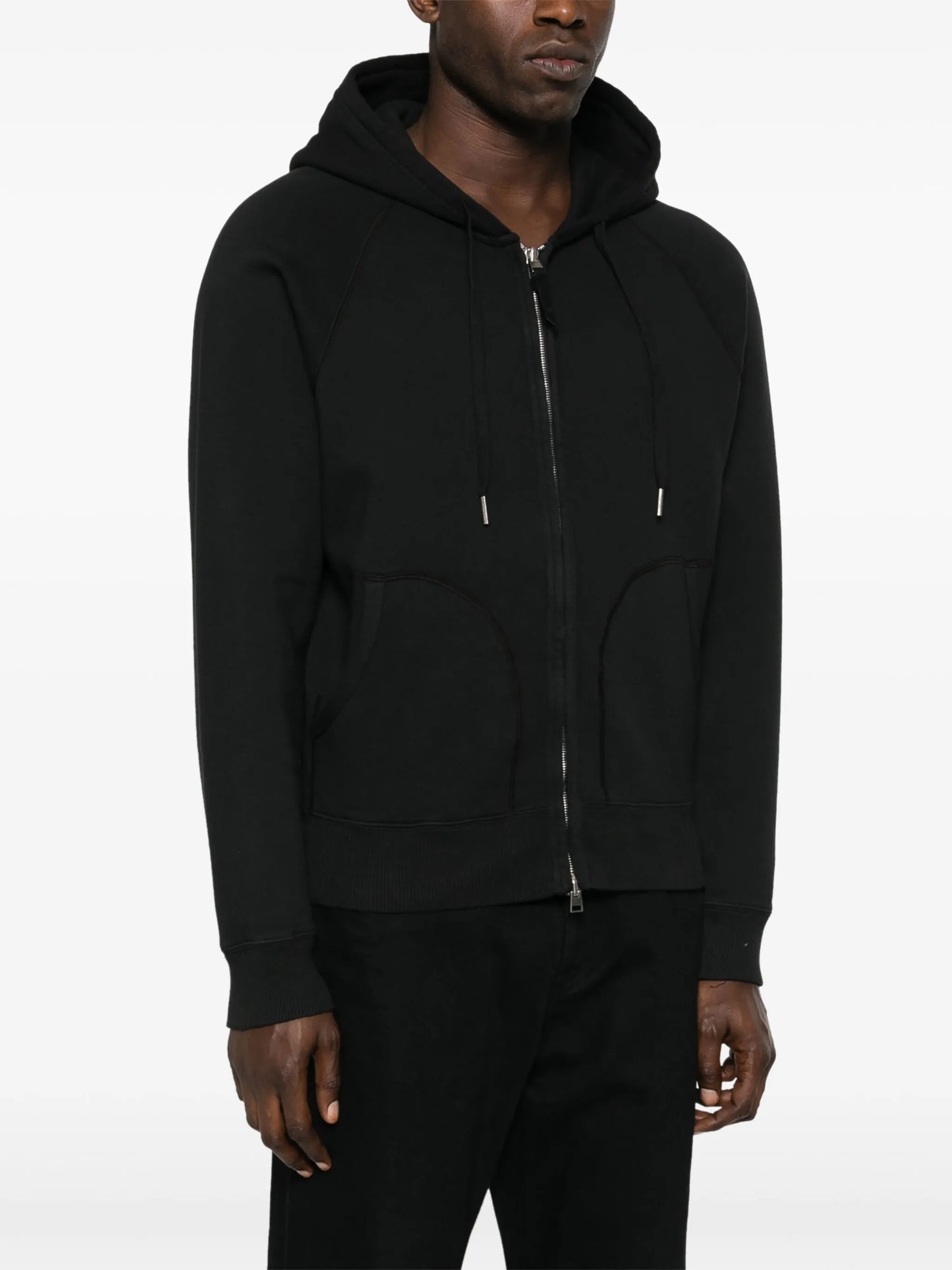 zip-up cotton hoodie