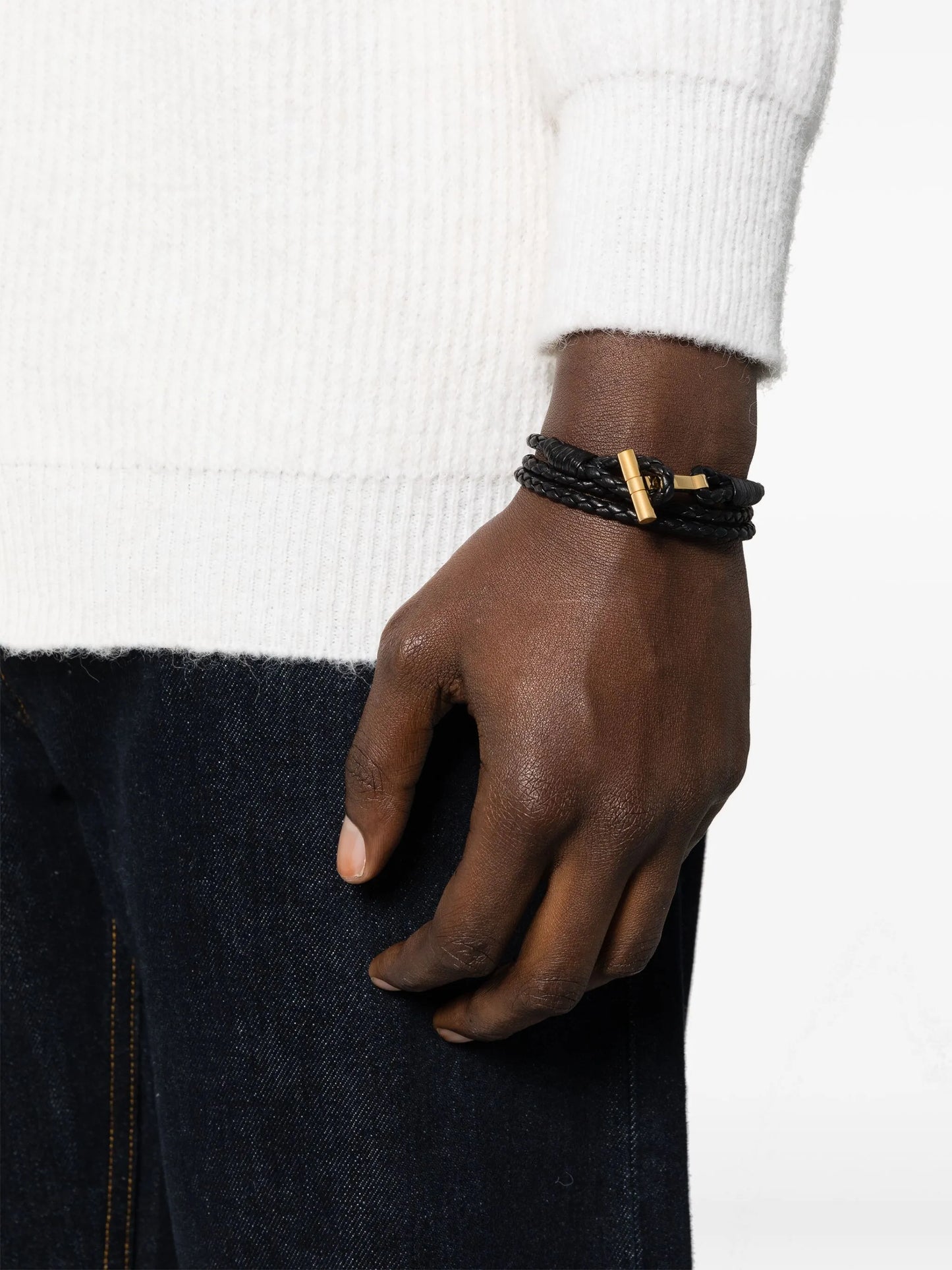 T-logo braided bracelet