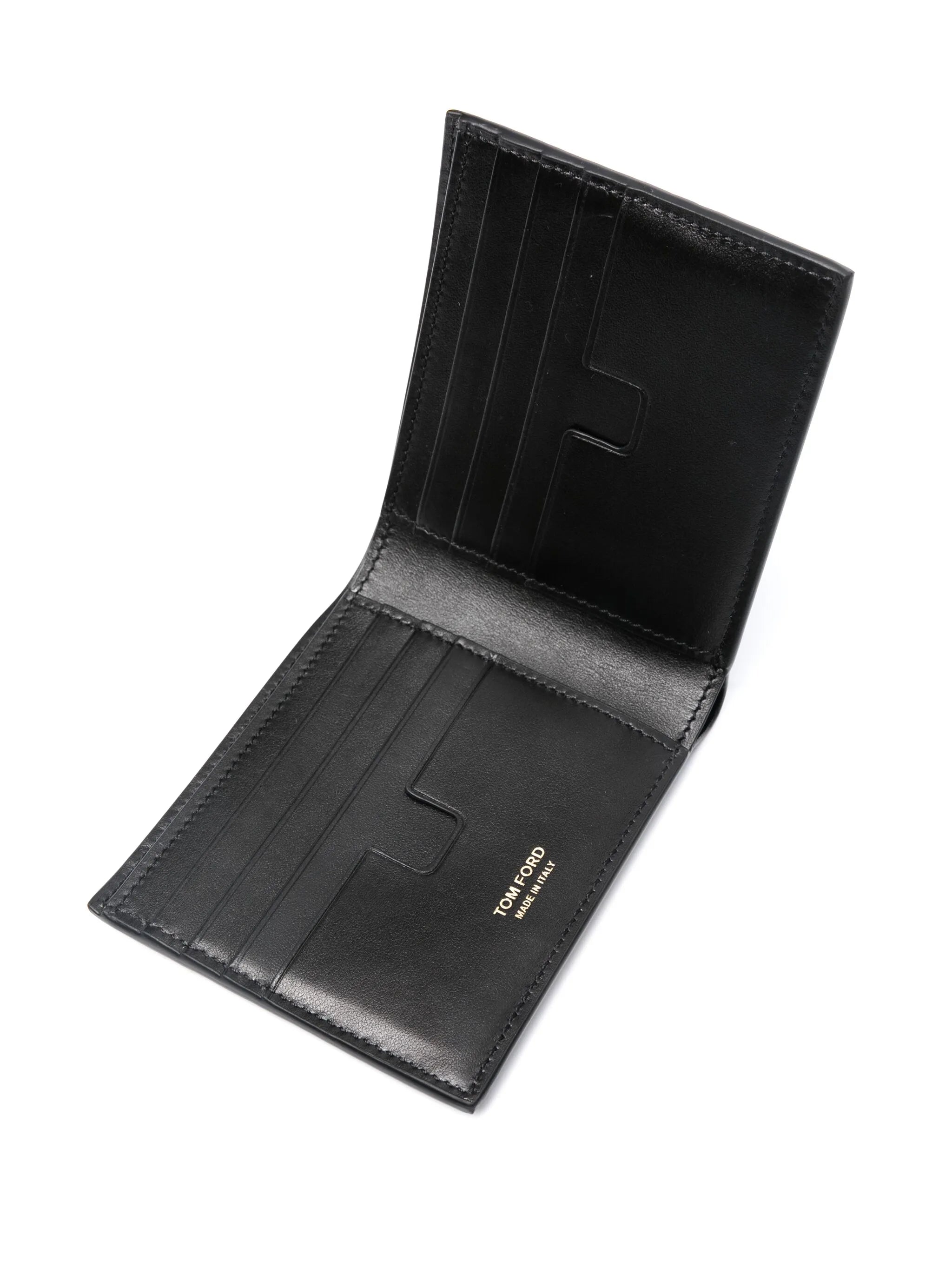 logo-plaque leather wallet