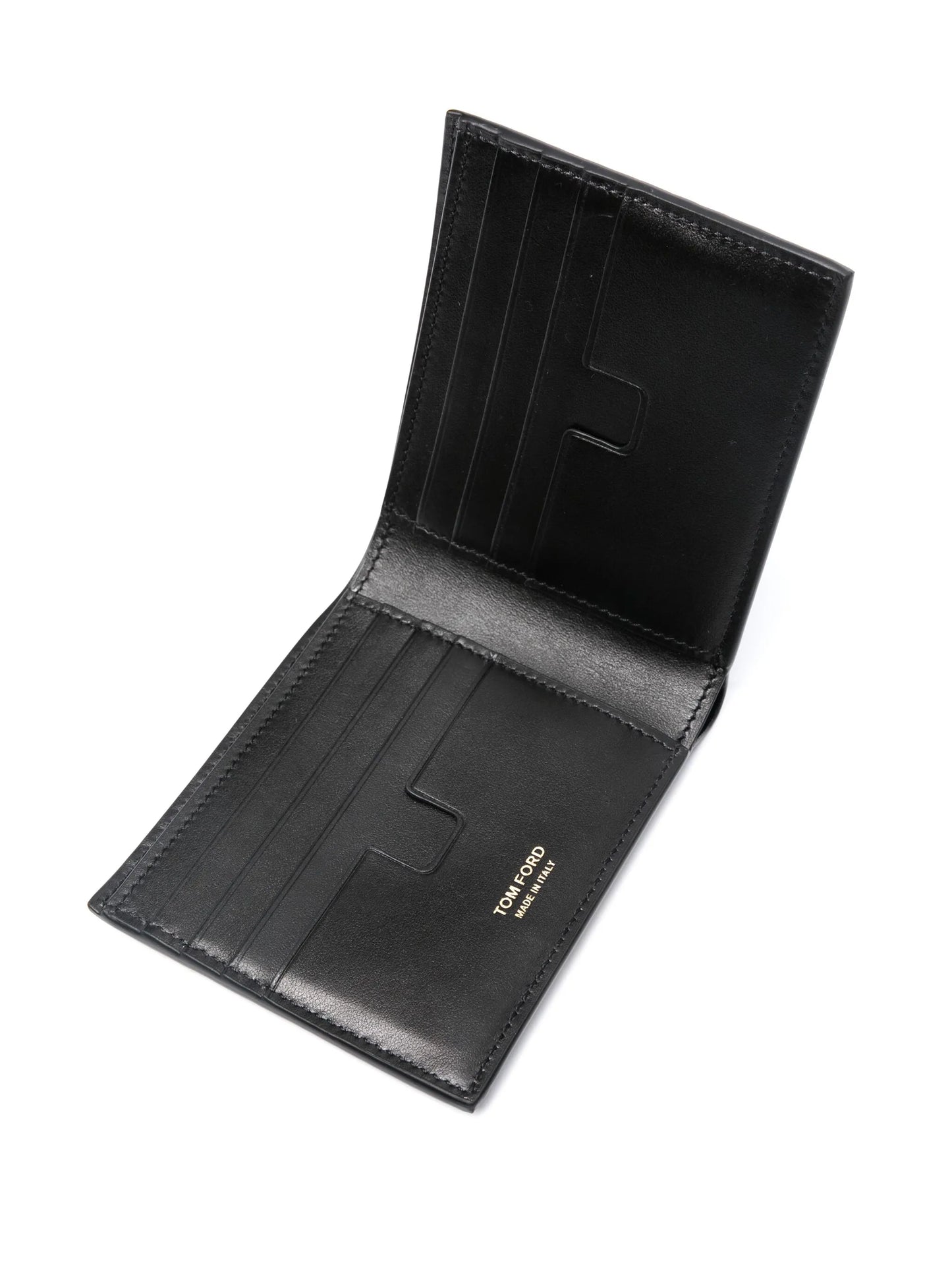 logo-plaque leather wallet