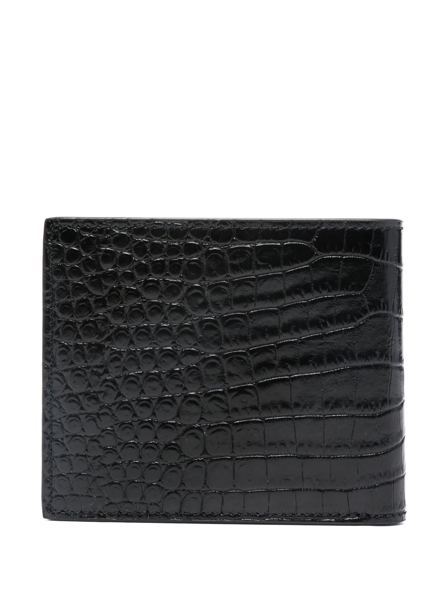logo-plaque leather wallet