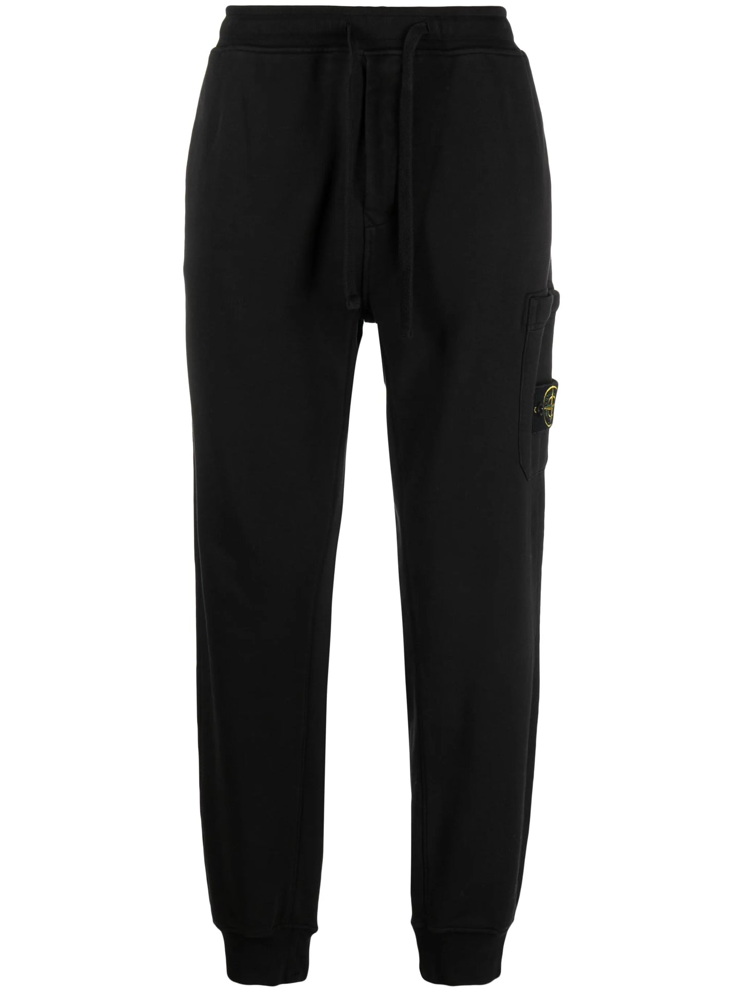 Compass-appliqué cotton track pants