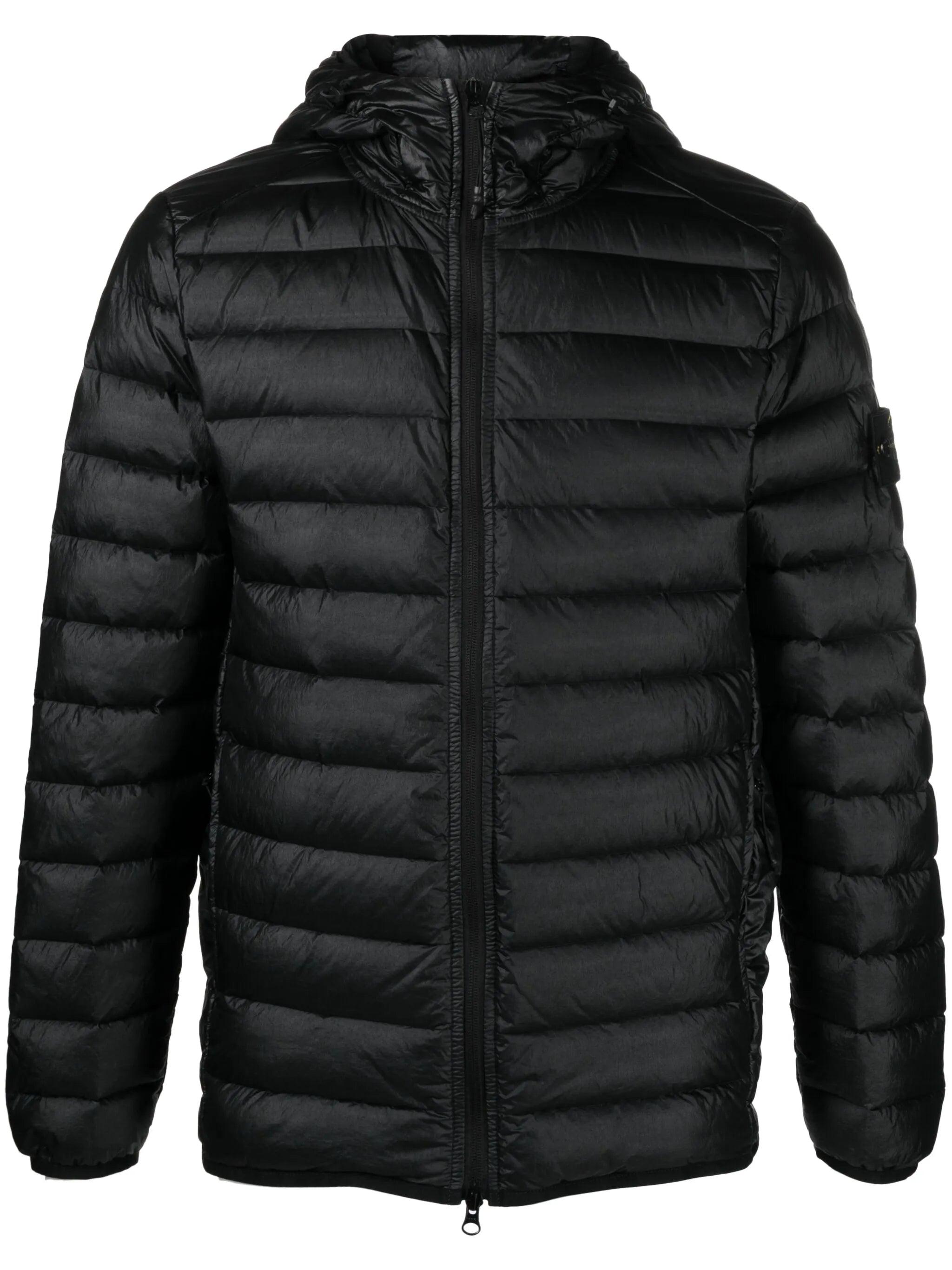 Compass-patch puffed jacket
