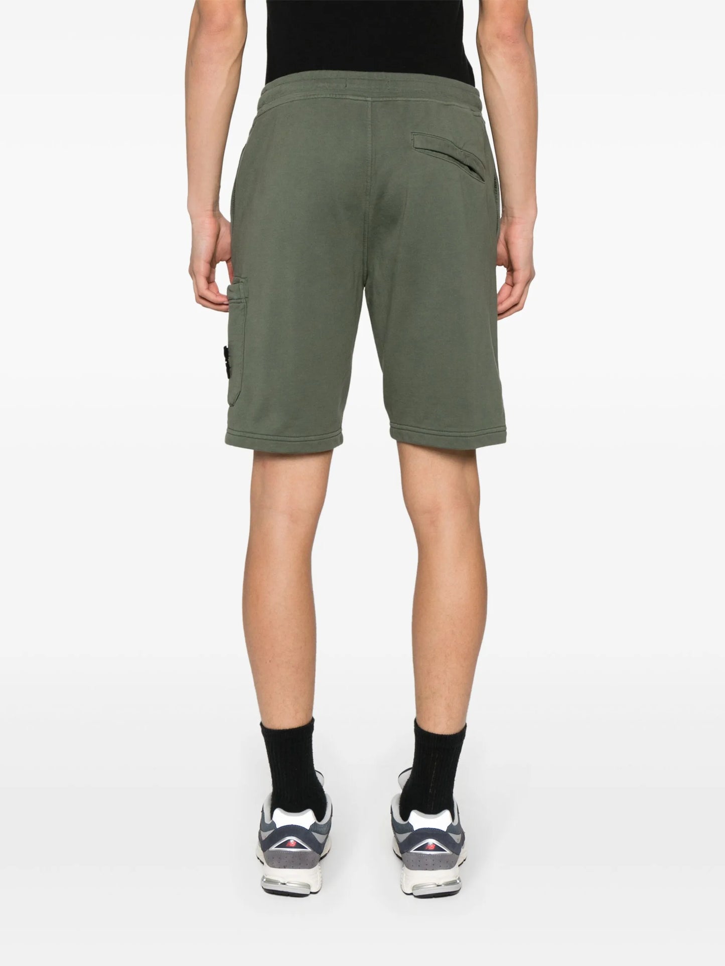 Compass-appliqué cotton shorts