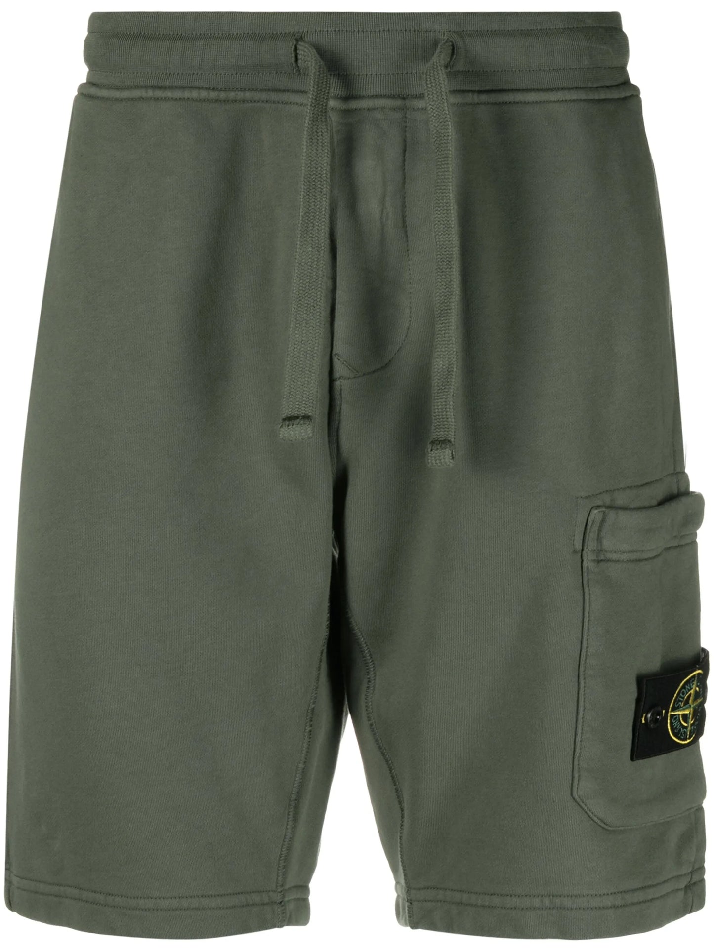 Compass-appliqué cotton shorts
