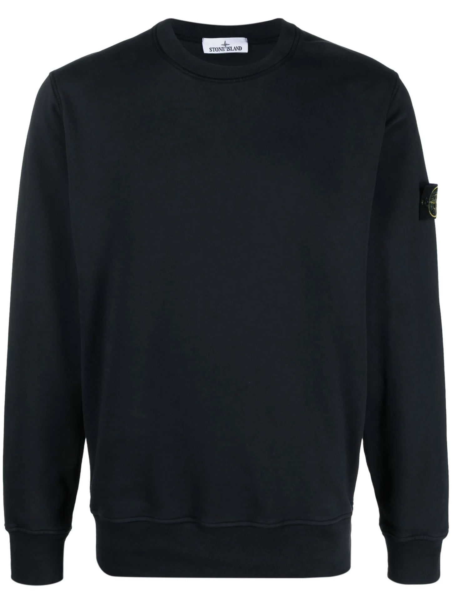 Compass-appliqué cotton sweatshirt