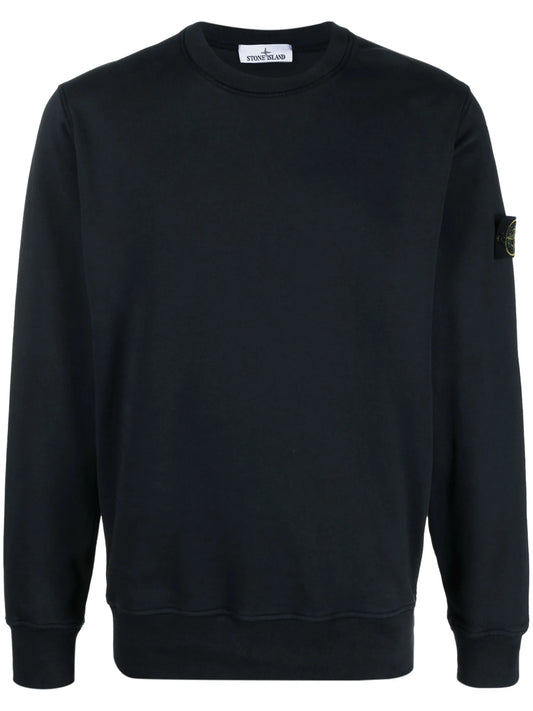 Compass-appliqué cotton sweatshirt