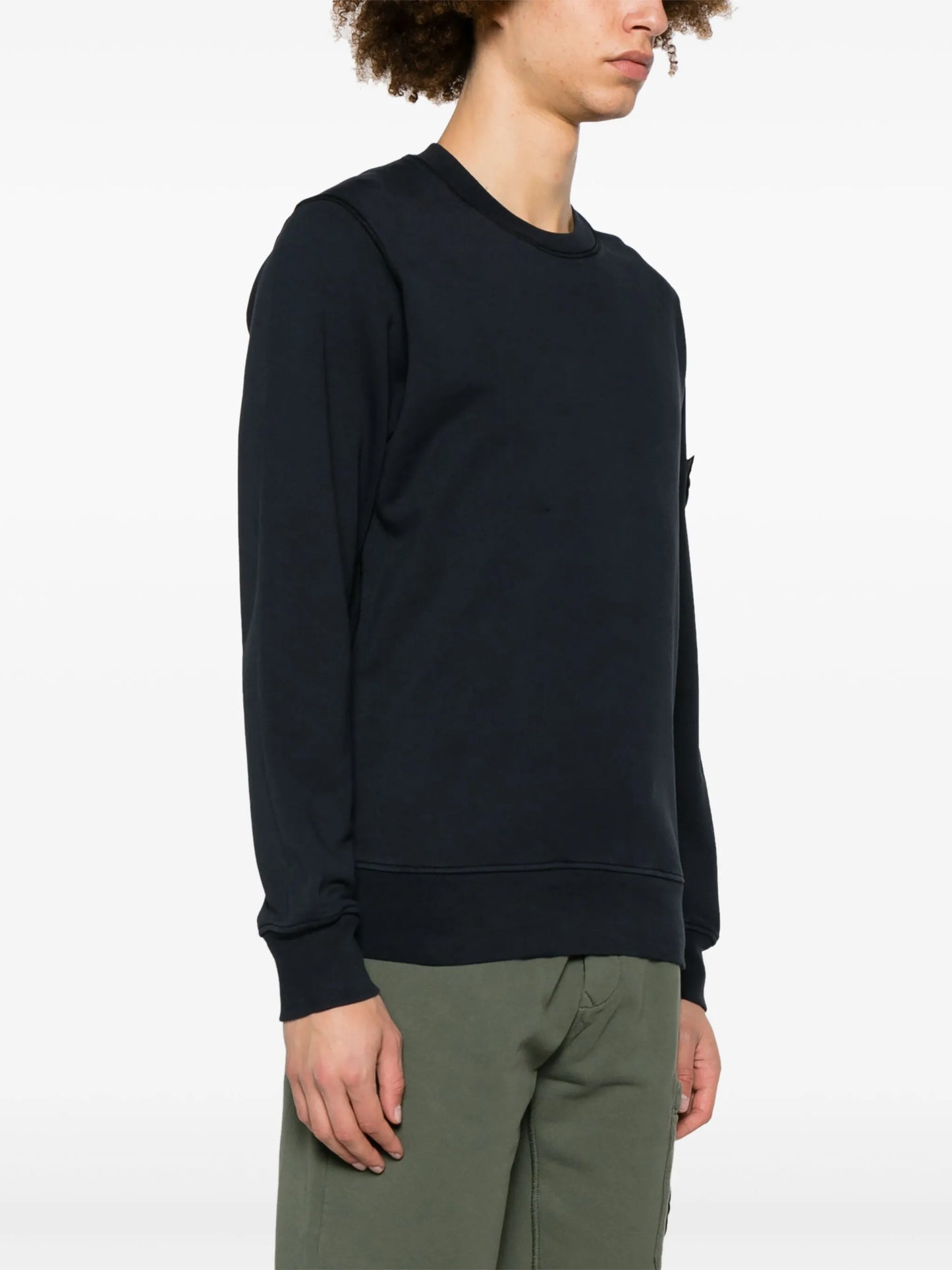 Compass-appliqué cotton sweatshirt