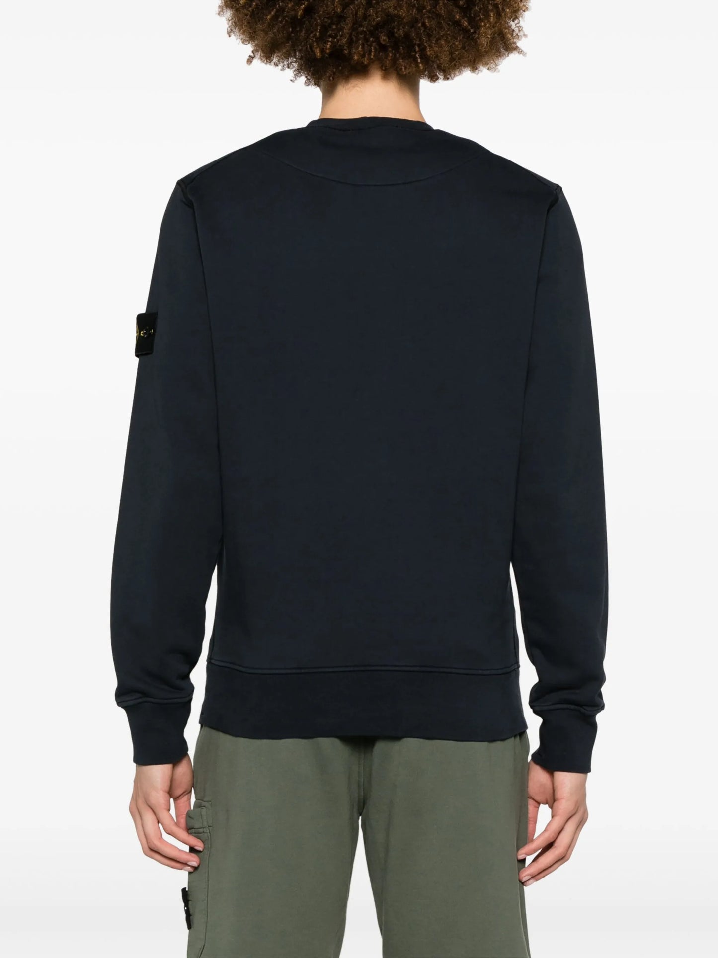 Compass-appliqué cotton sweatshirt