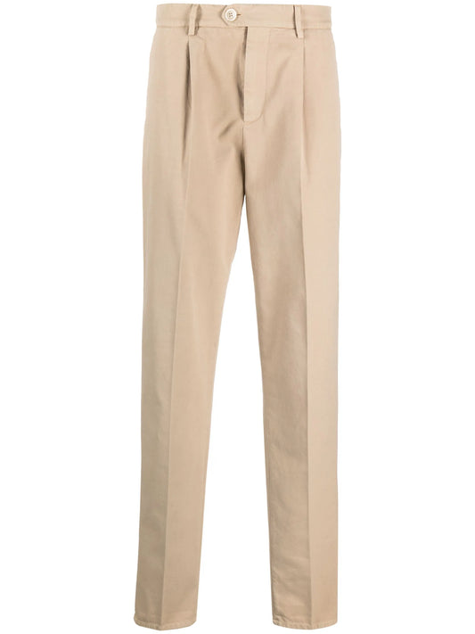 mid-rise cotton chino trousers