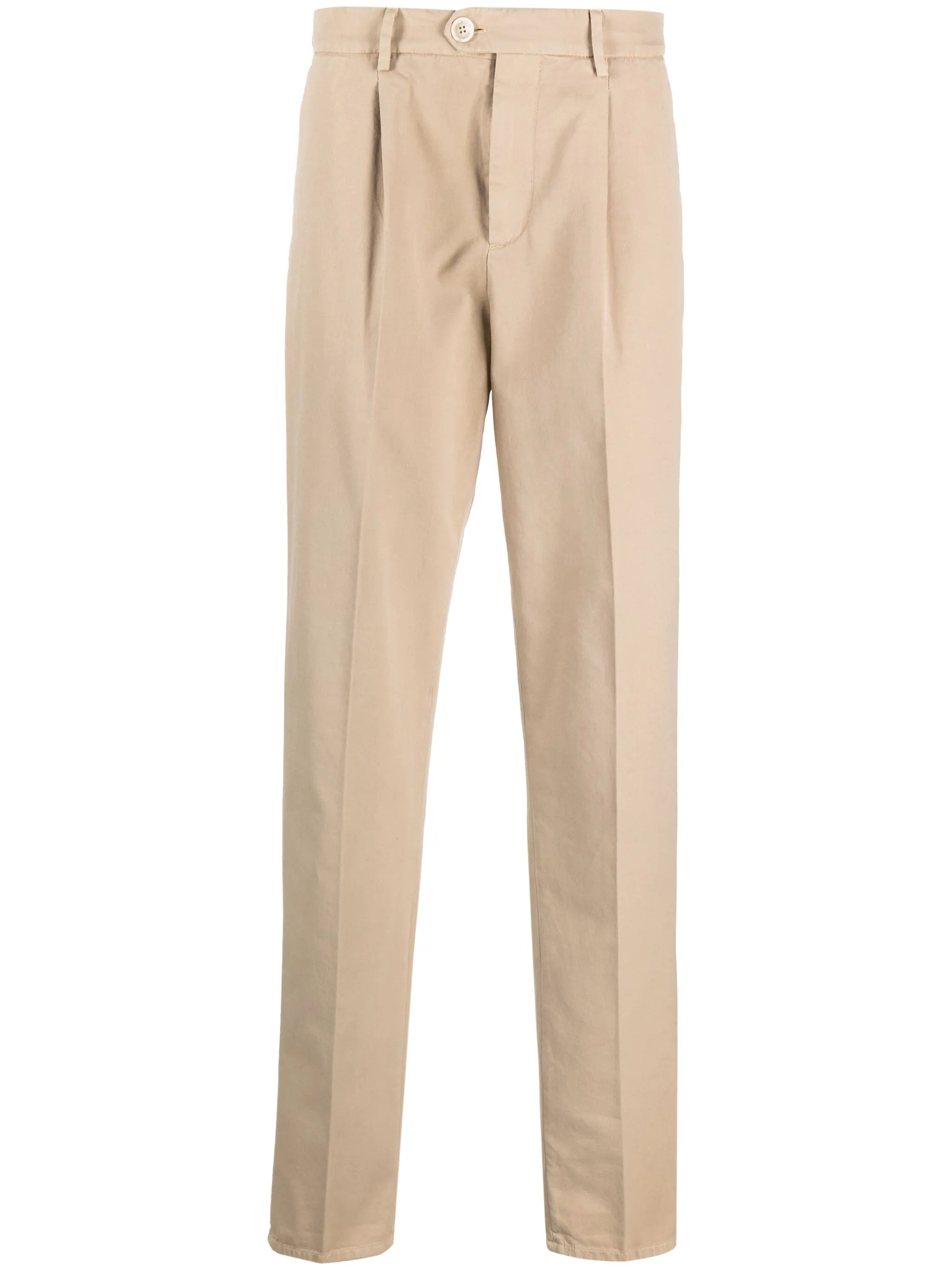mid-rise cotton chino trousers