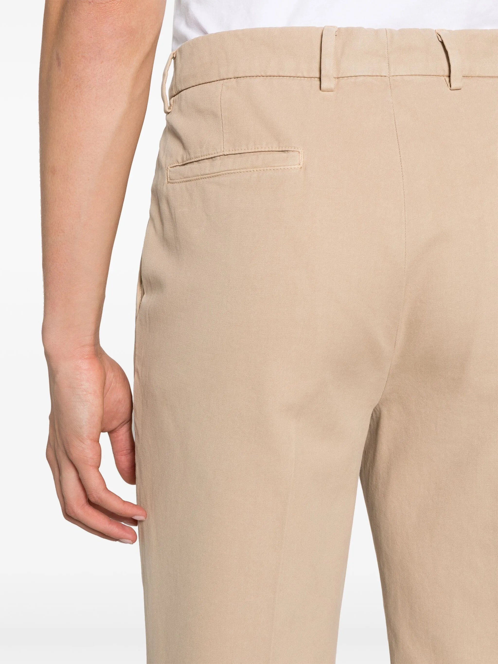mid-rise cotton chino trousers