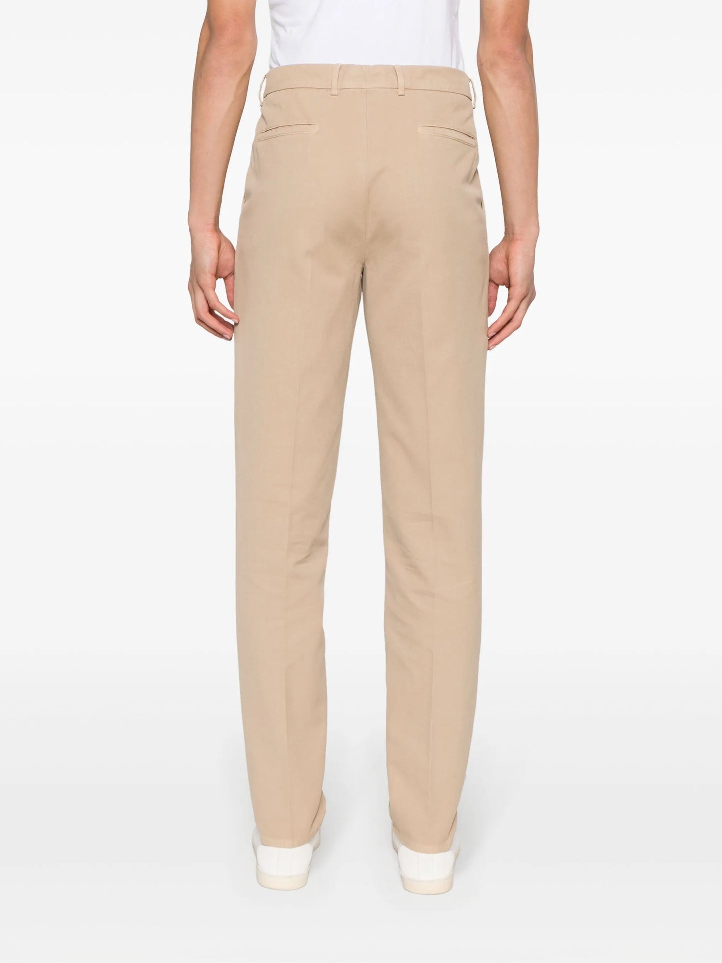 mid-rise cotton chino trousers