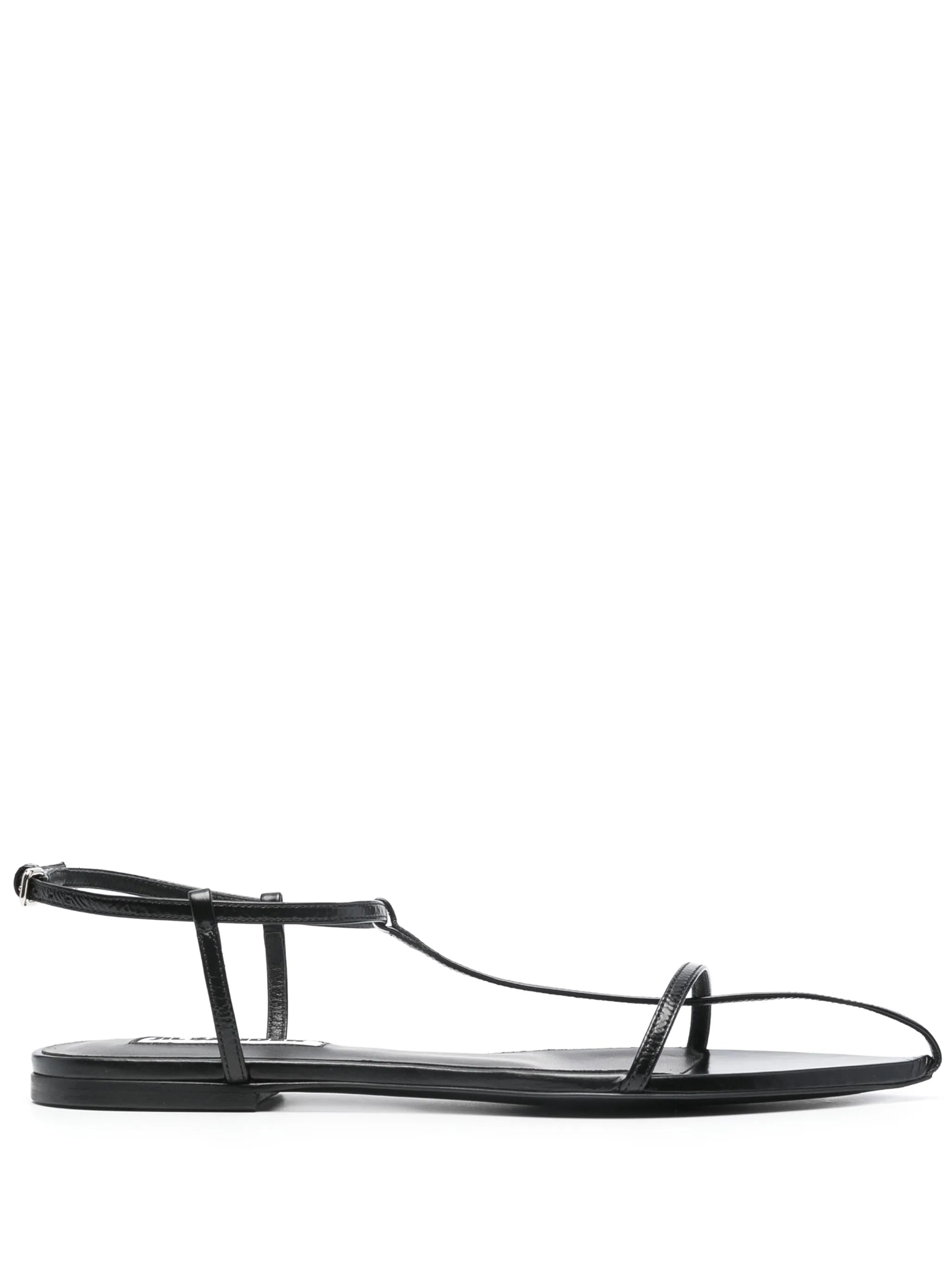 caged leather sandals