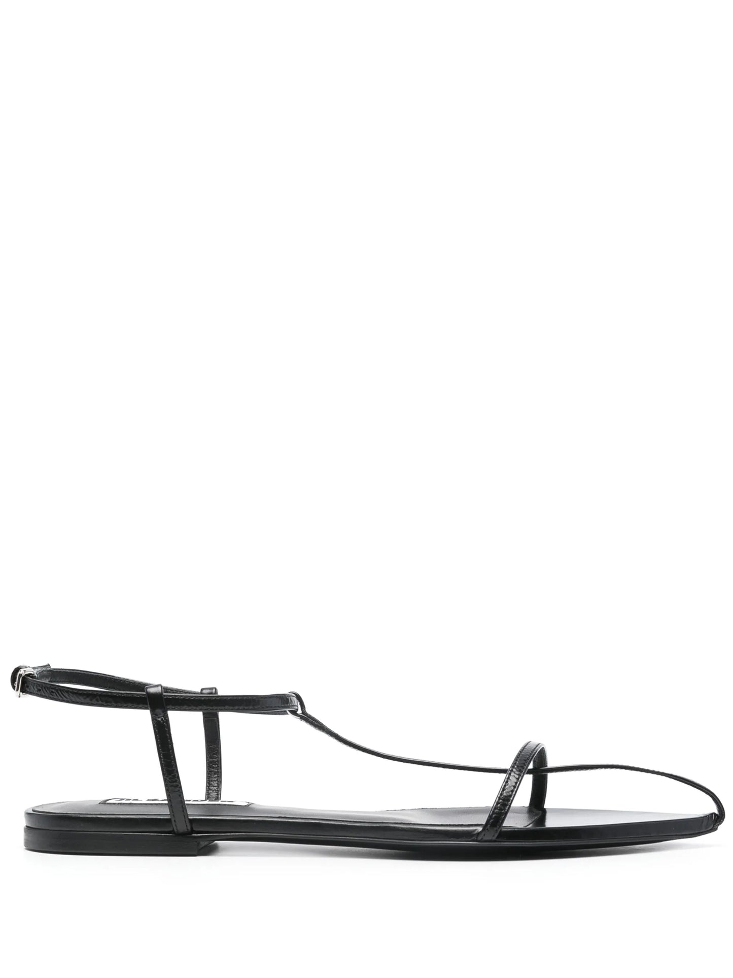 caged leather sandals