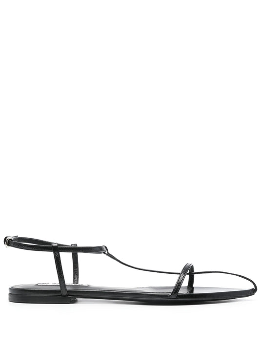 caged leather sandals