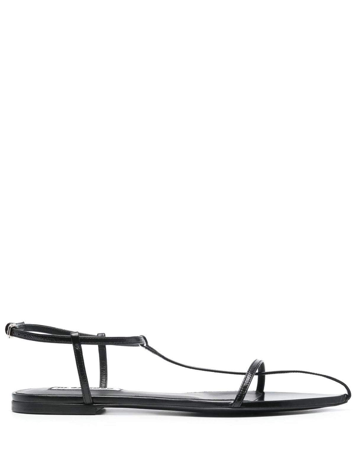 caged leather sandals