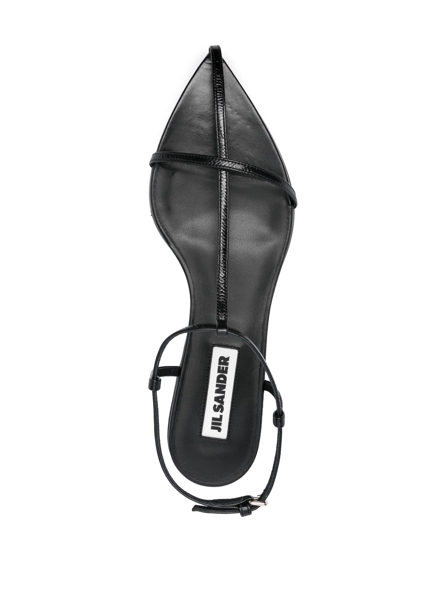 caged leather sandals
