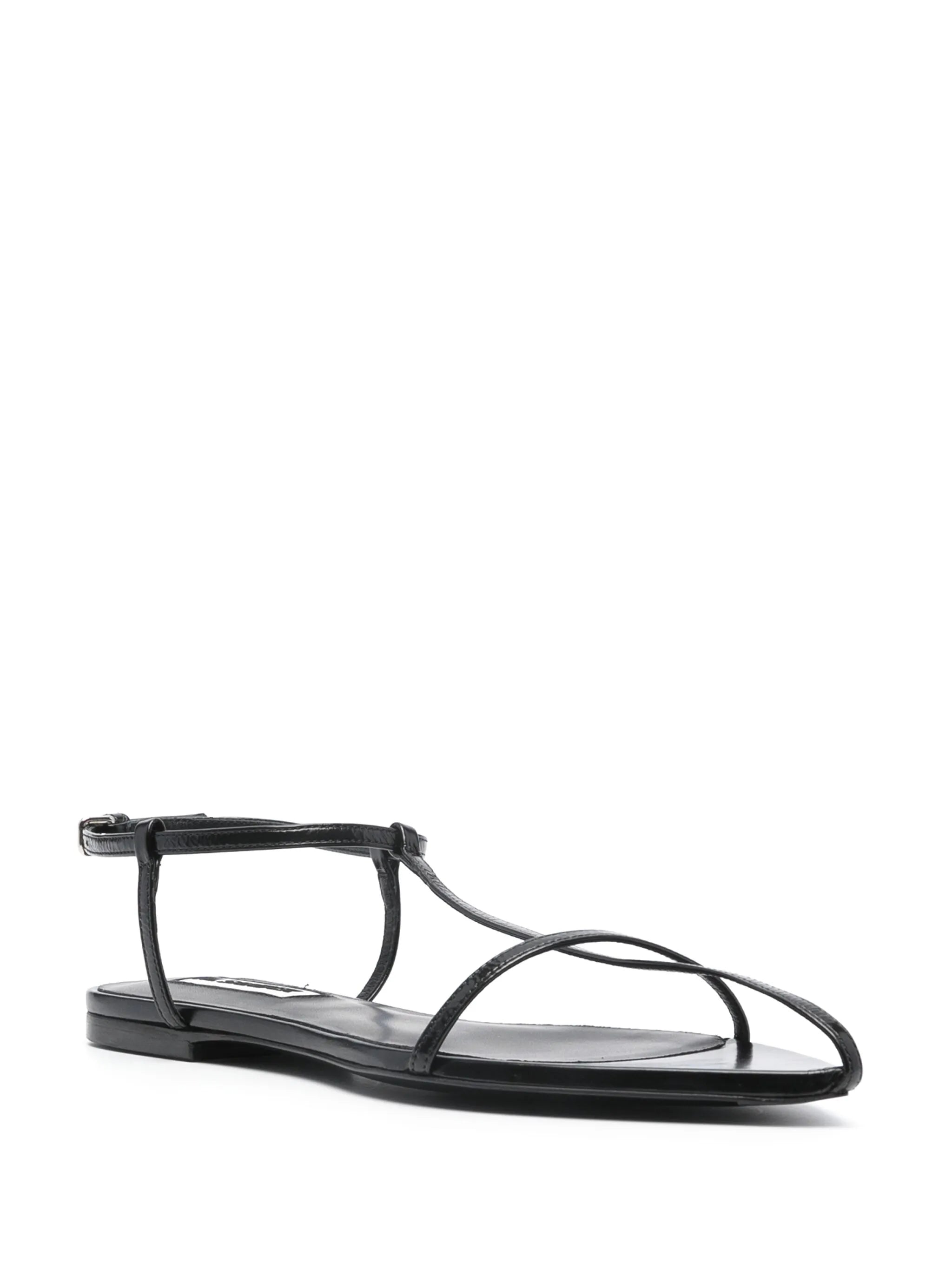 caged leather sandals