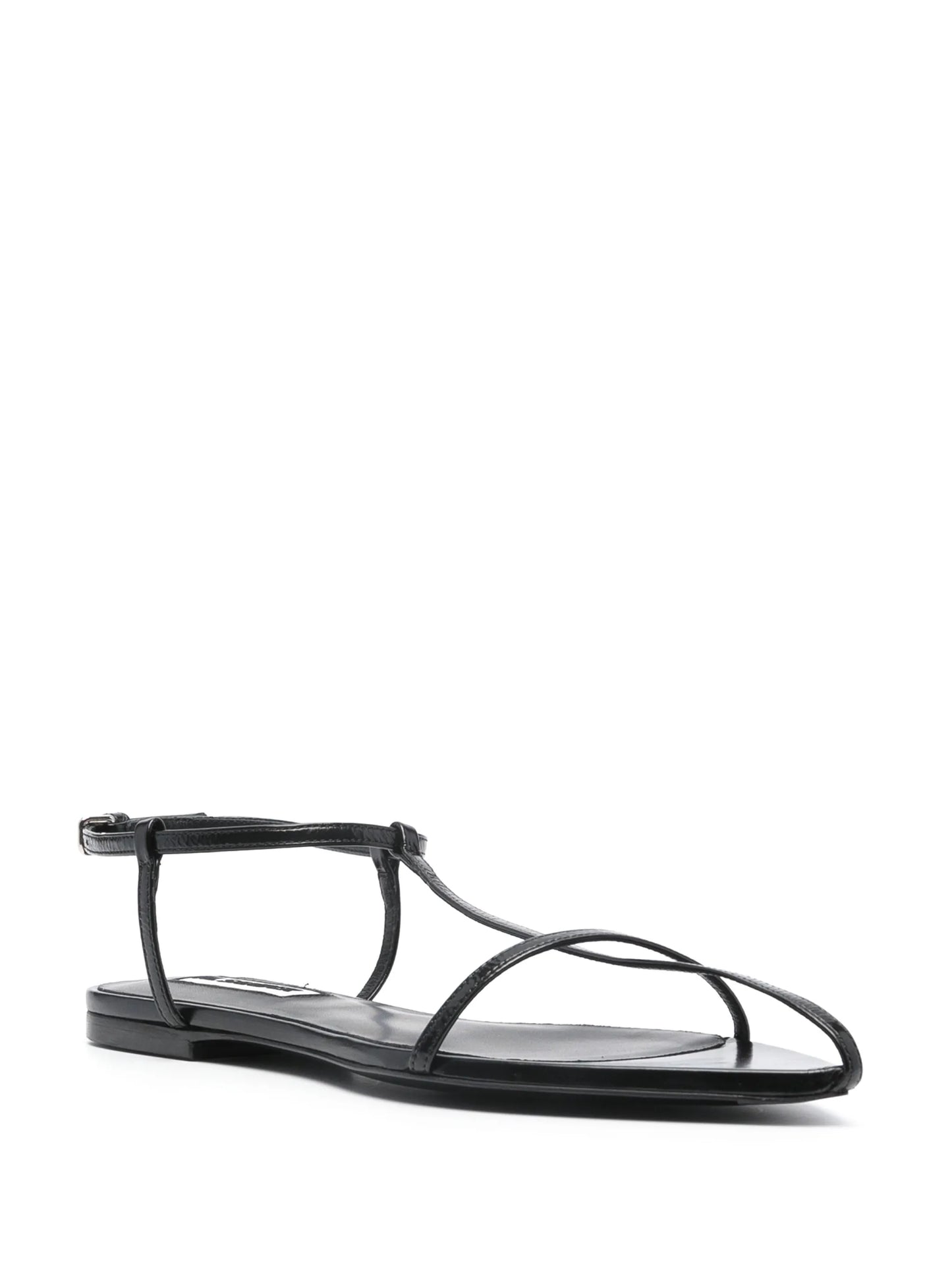 caged leather sandals