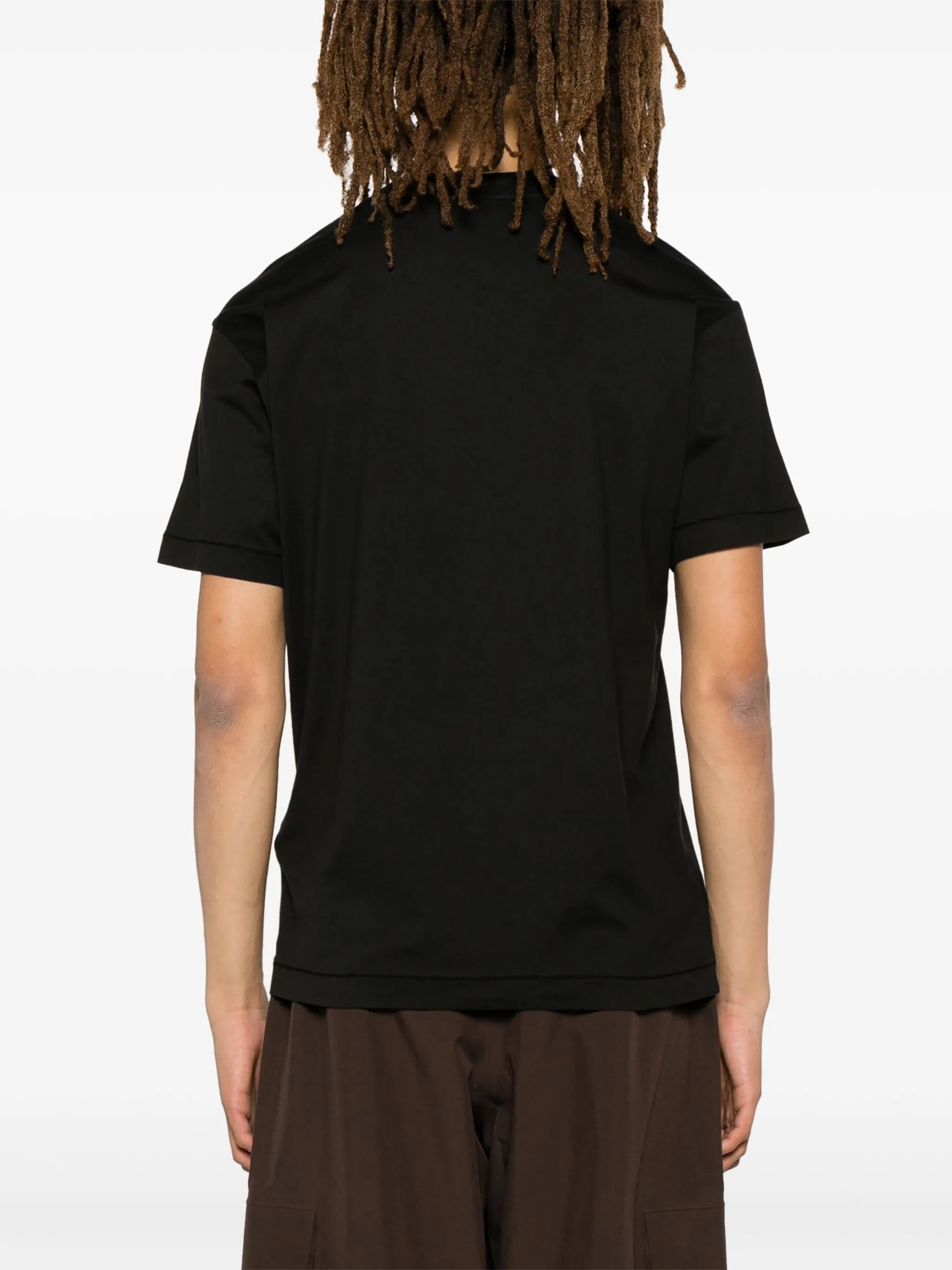 Compass-appliqué cotton T-shirt