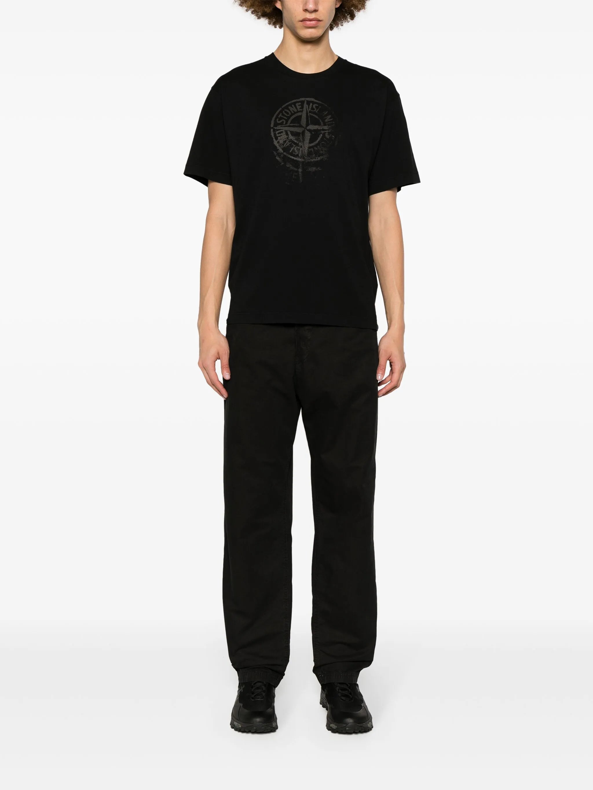 Compass-print cotton T-shirt