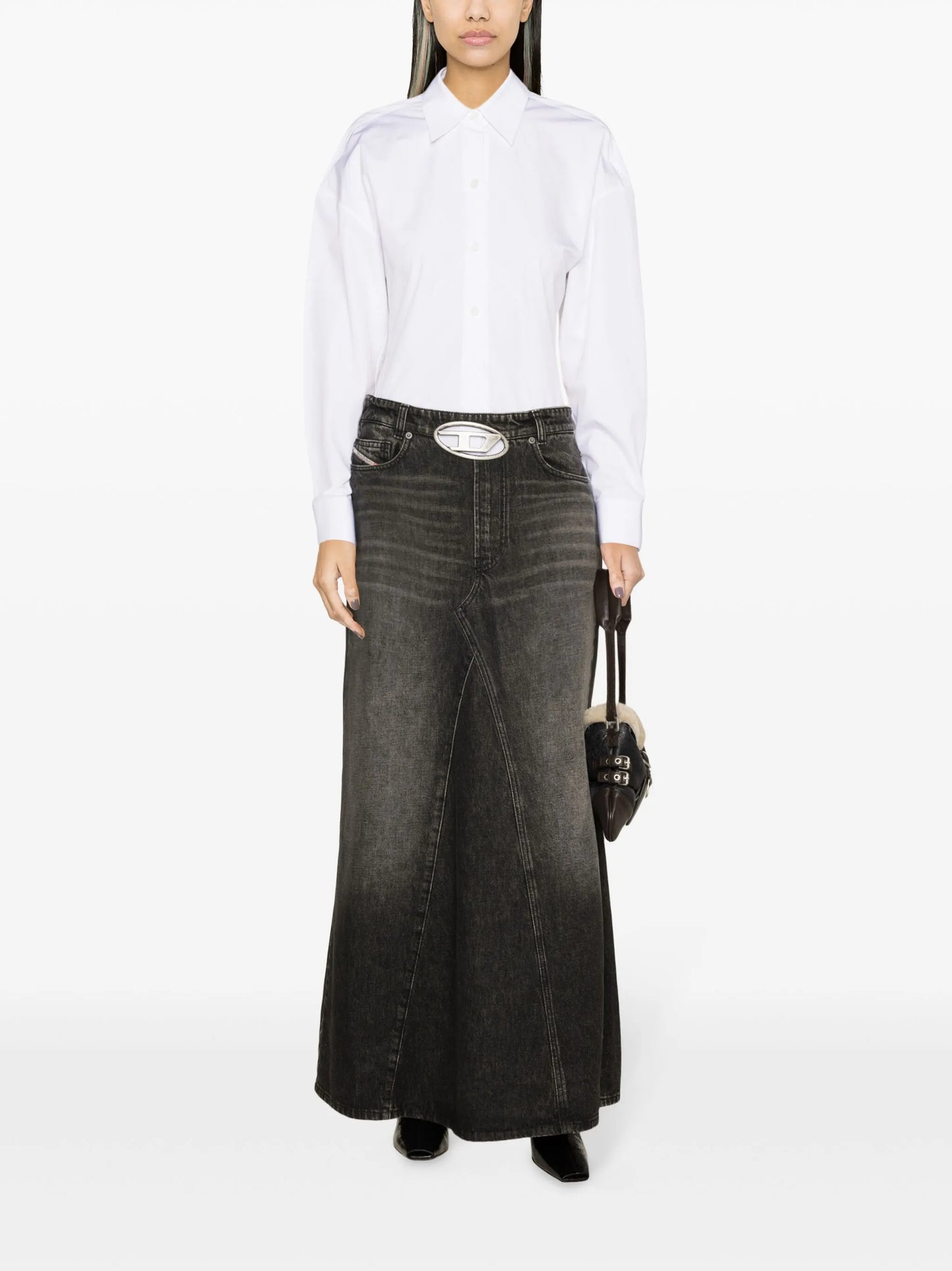 De-Pago denim maxi skirt