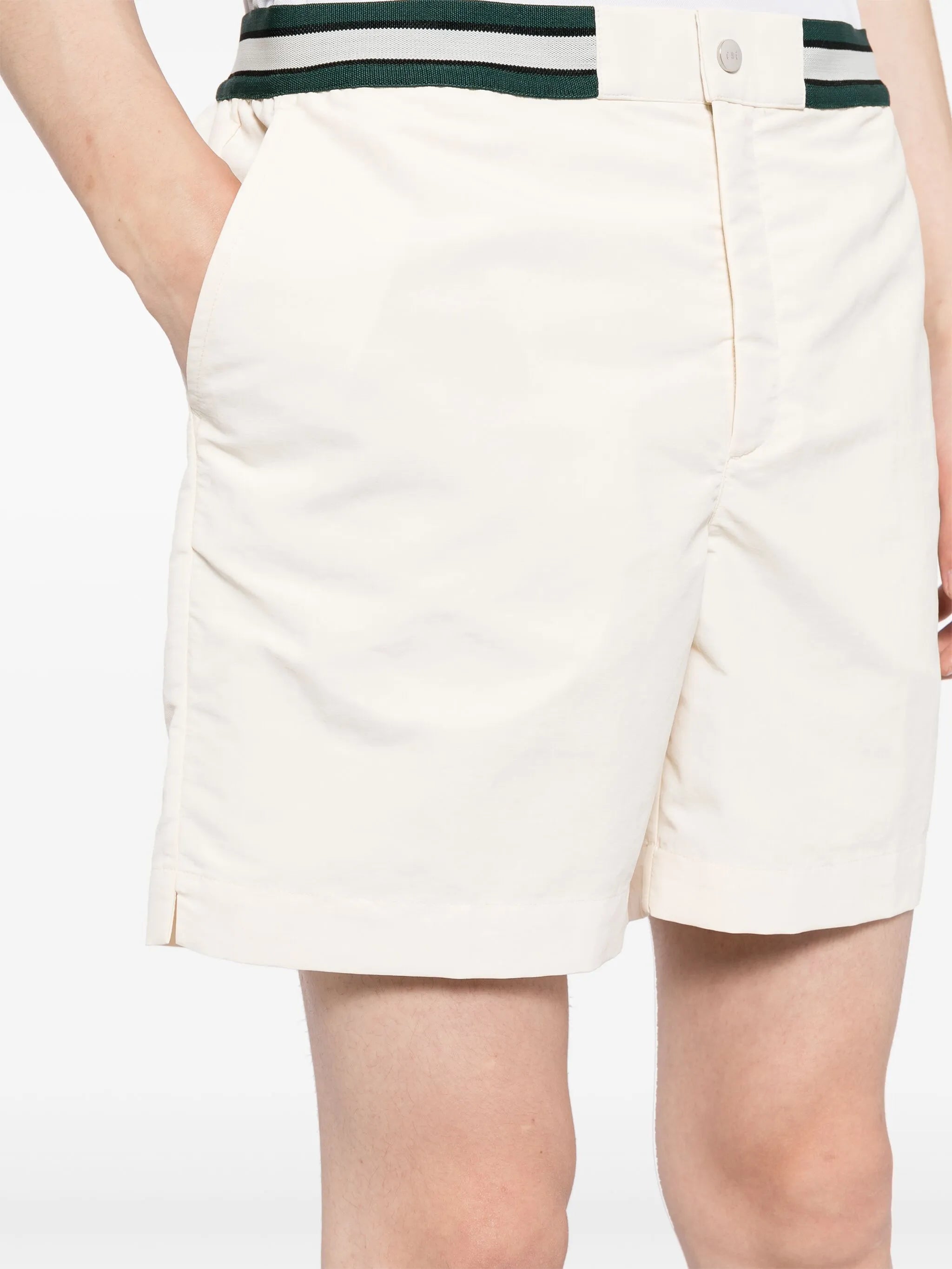 elasticated-waist swim shorts