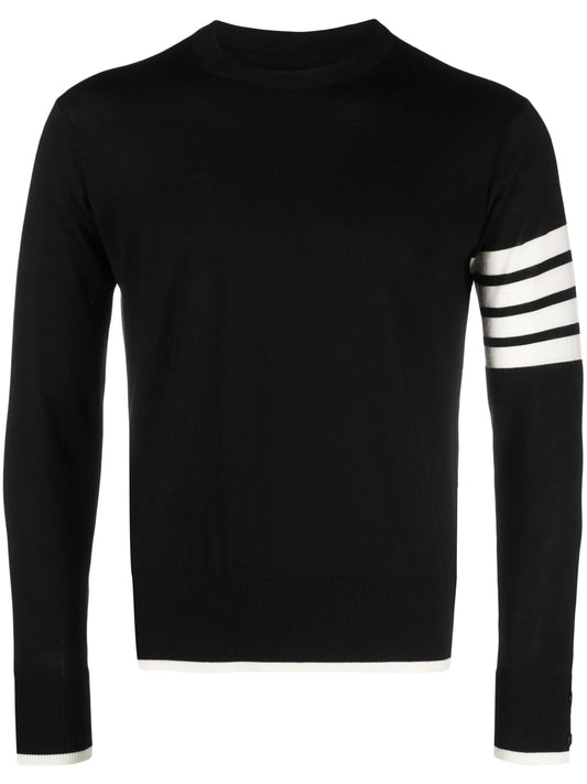 4-Bar stripe virgin wool jumper