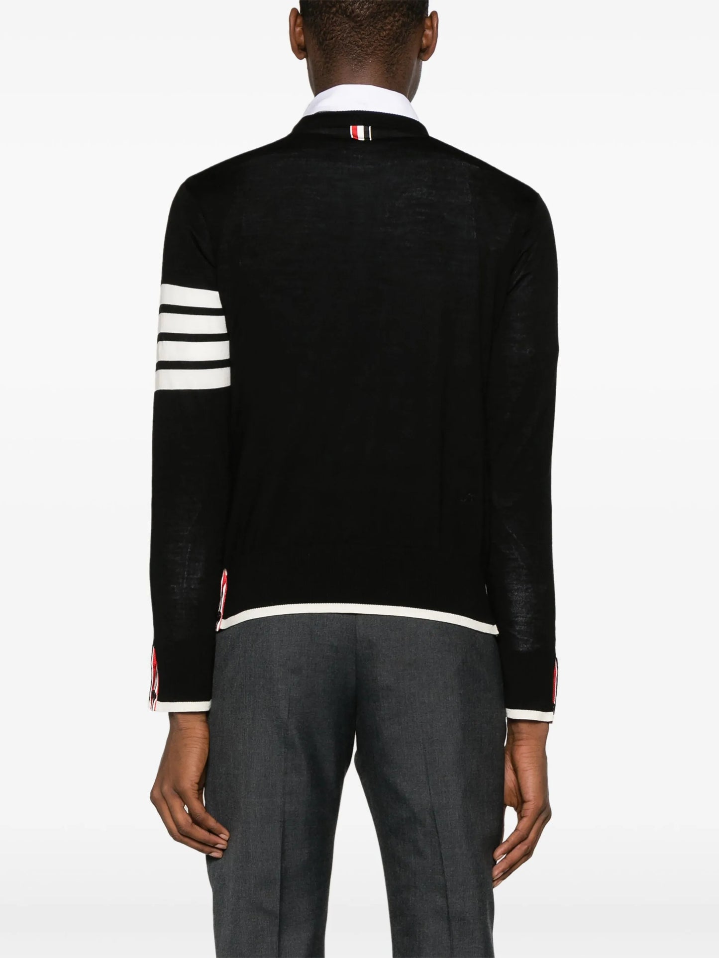 4-Bar stripe virgin wool jumper
