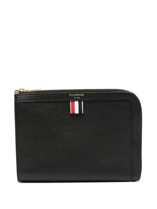 mini pebbled leather Gusset Folio