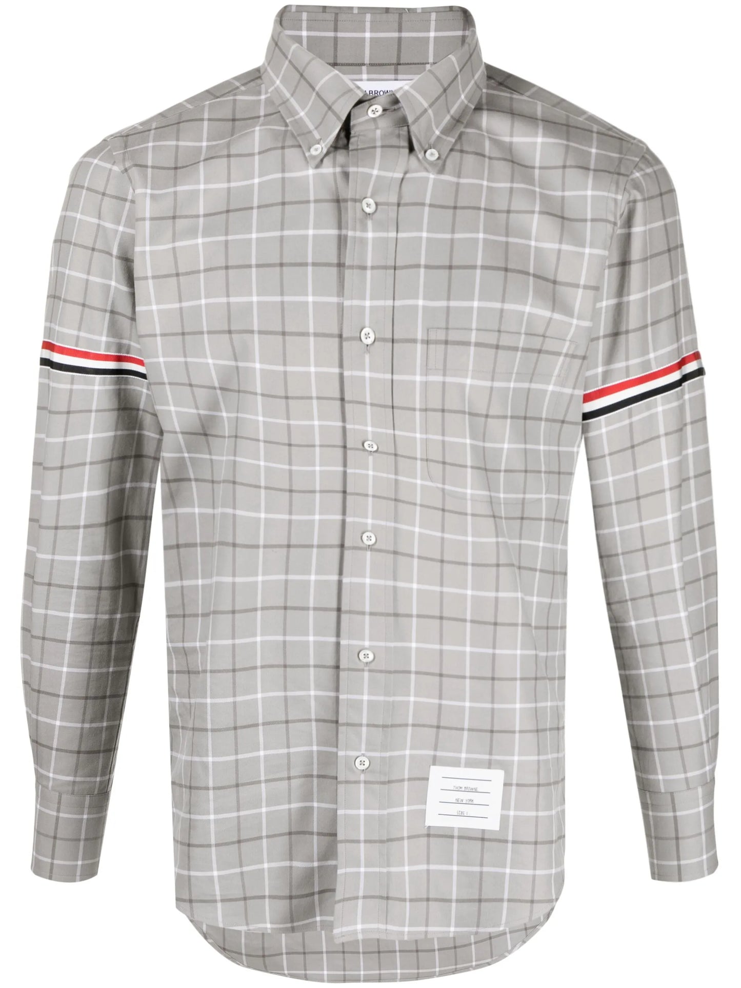 tattersall-checked cotton shirt