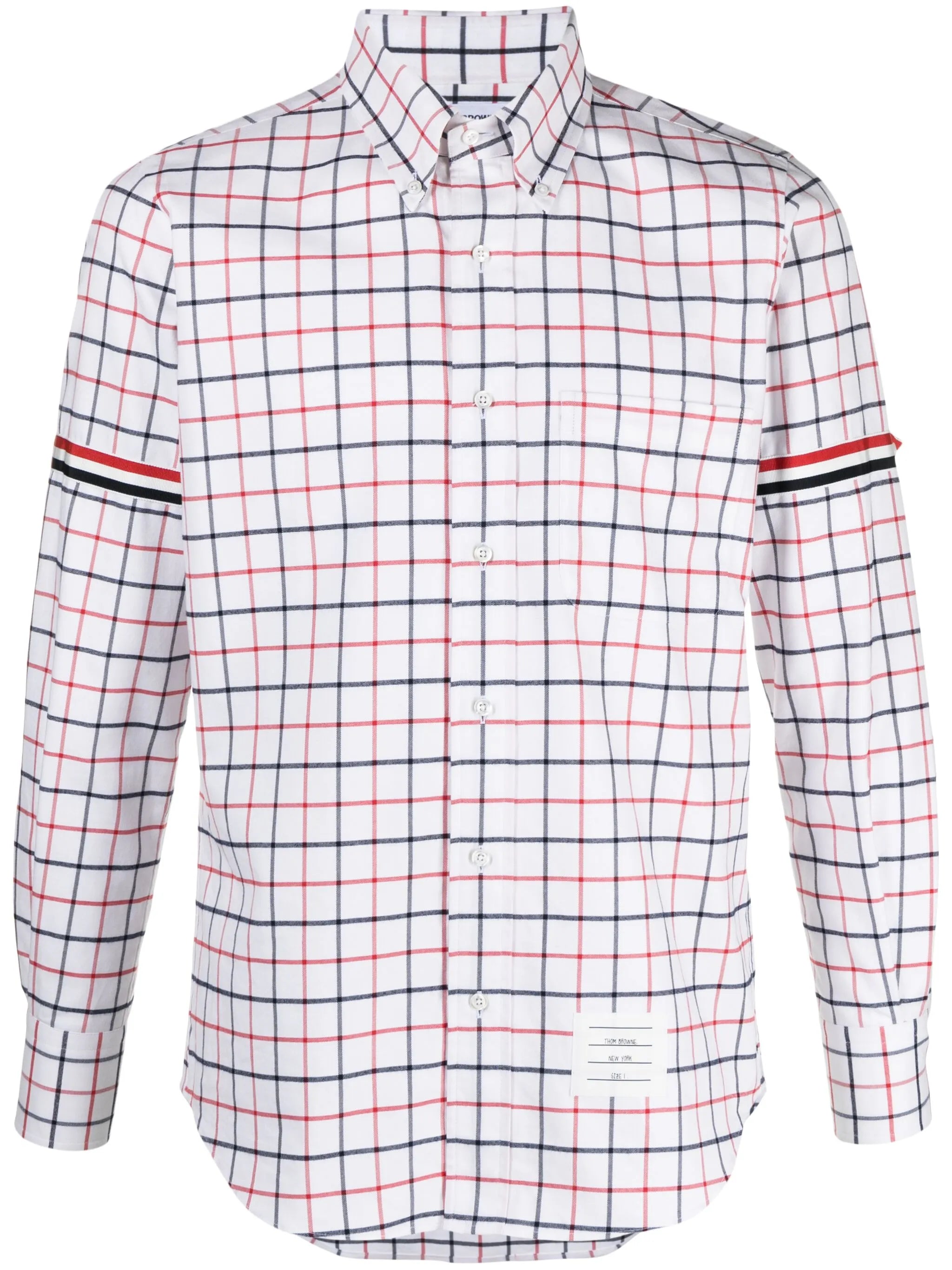 tattersall-checked cotton shirt