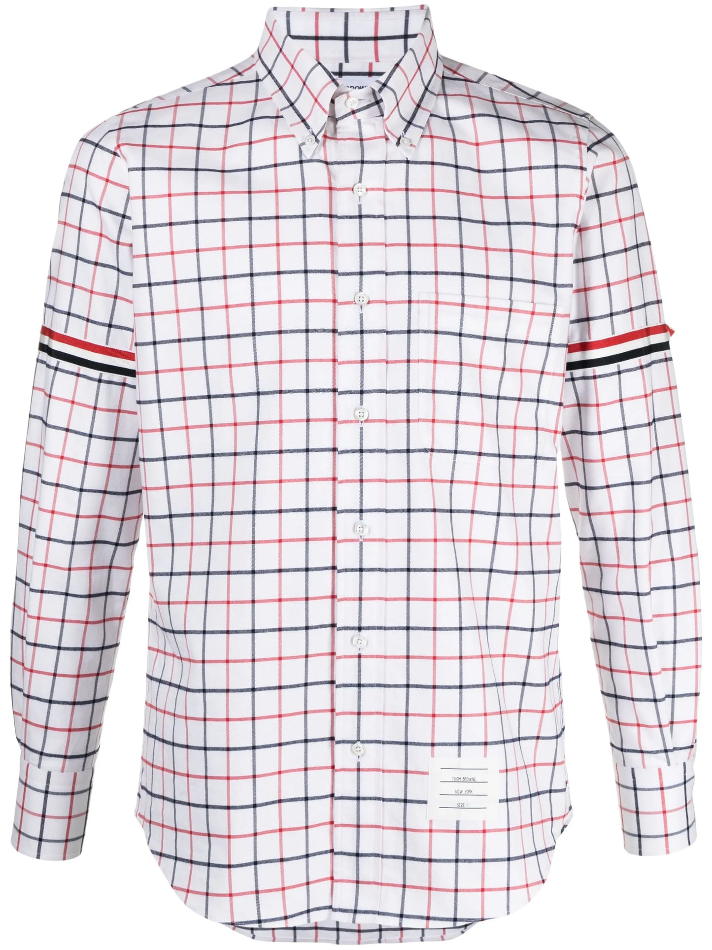 tattersall-checked cotton shirt