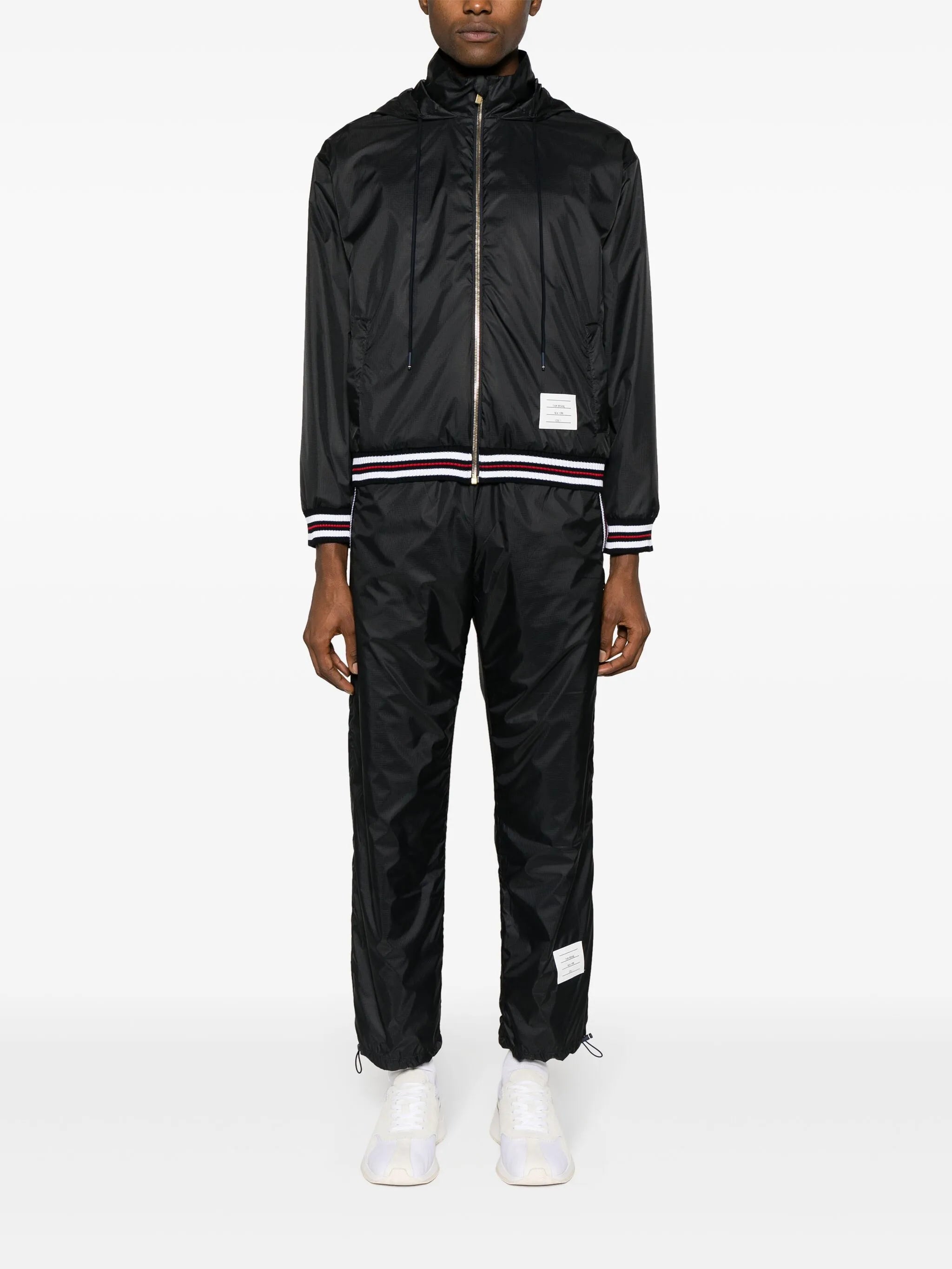 logo-patch sheer-ripstop track pants