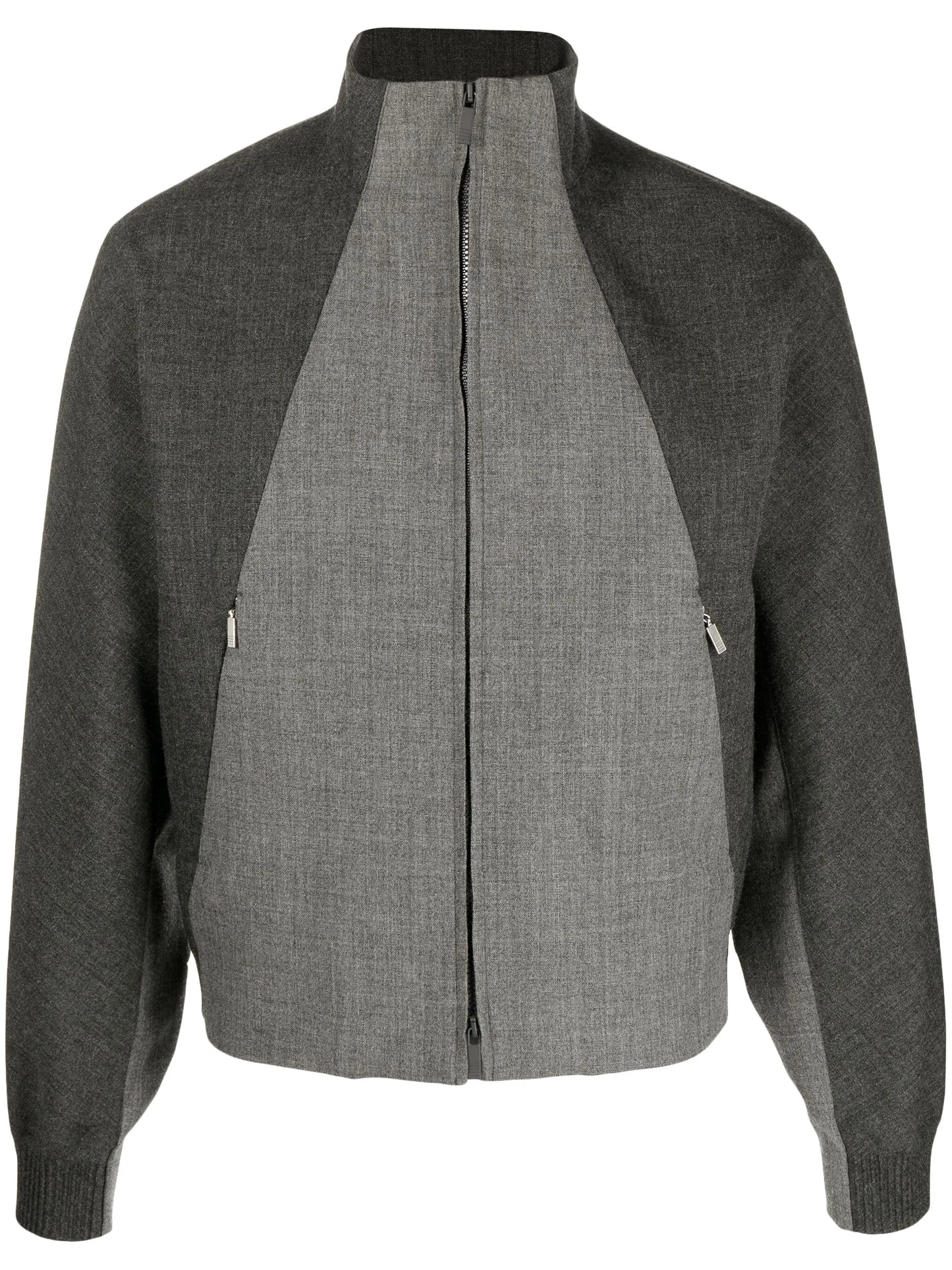 virgin wool panelled jacket