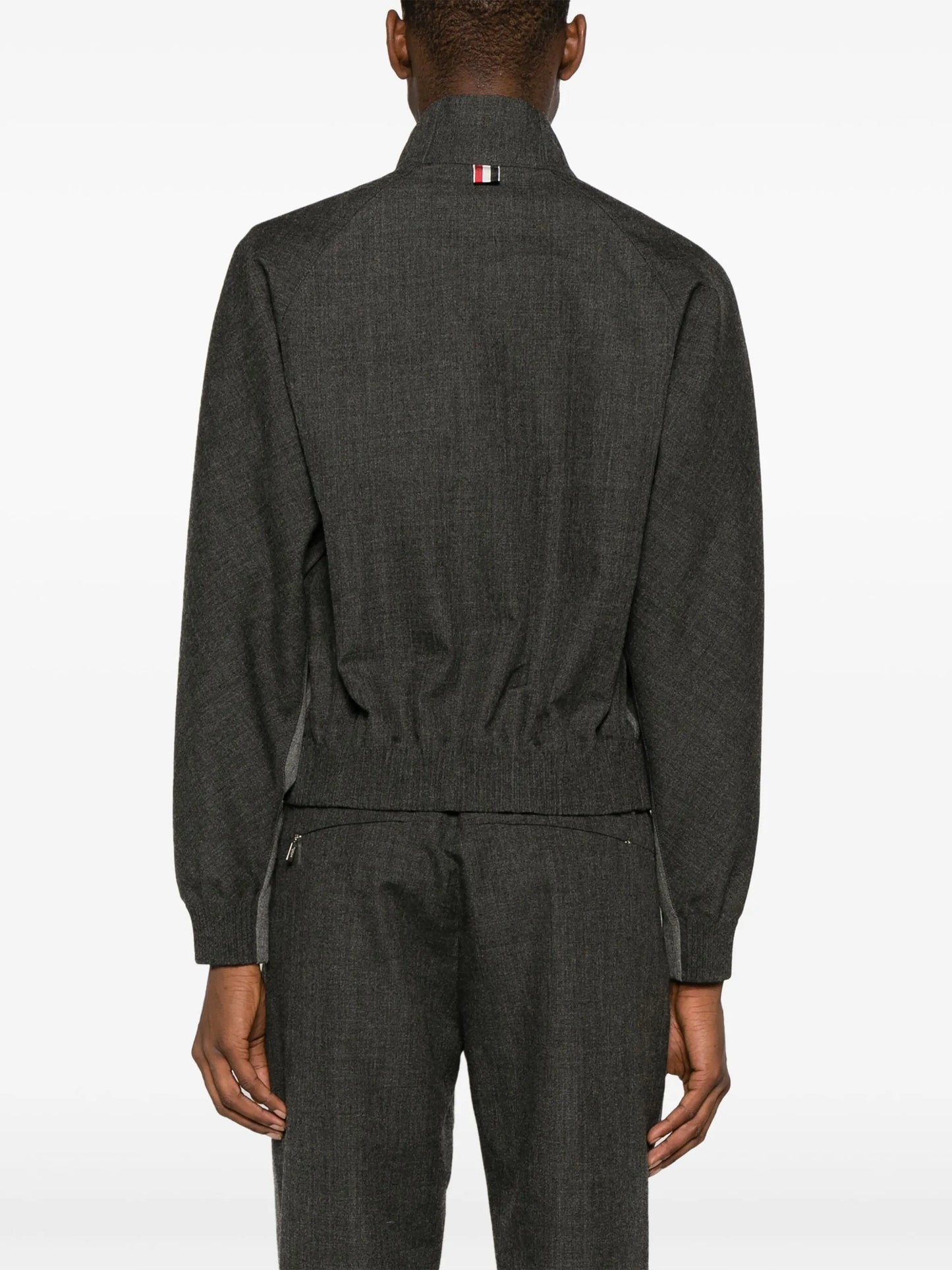 virgin wool panelled jacket