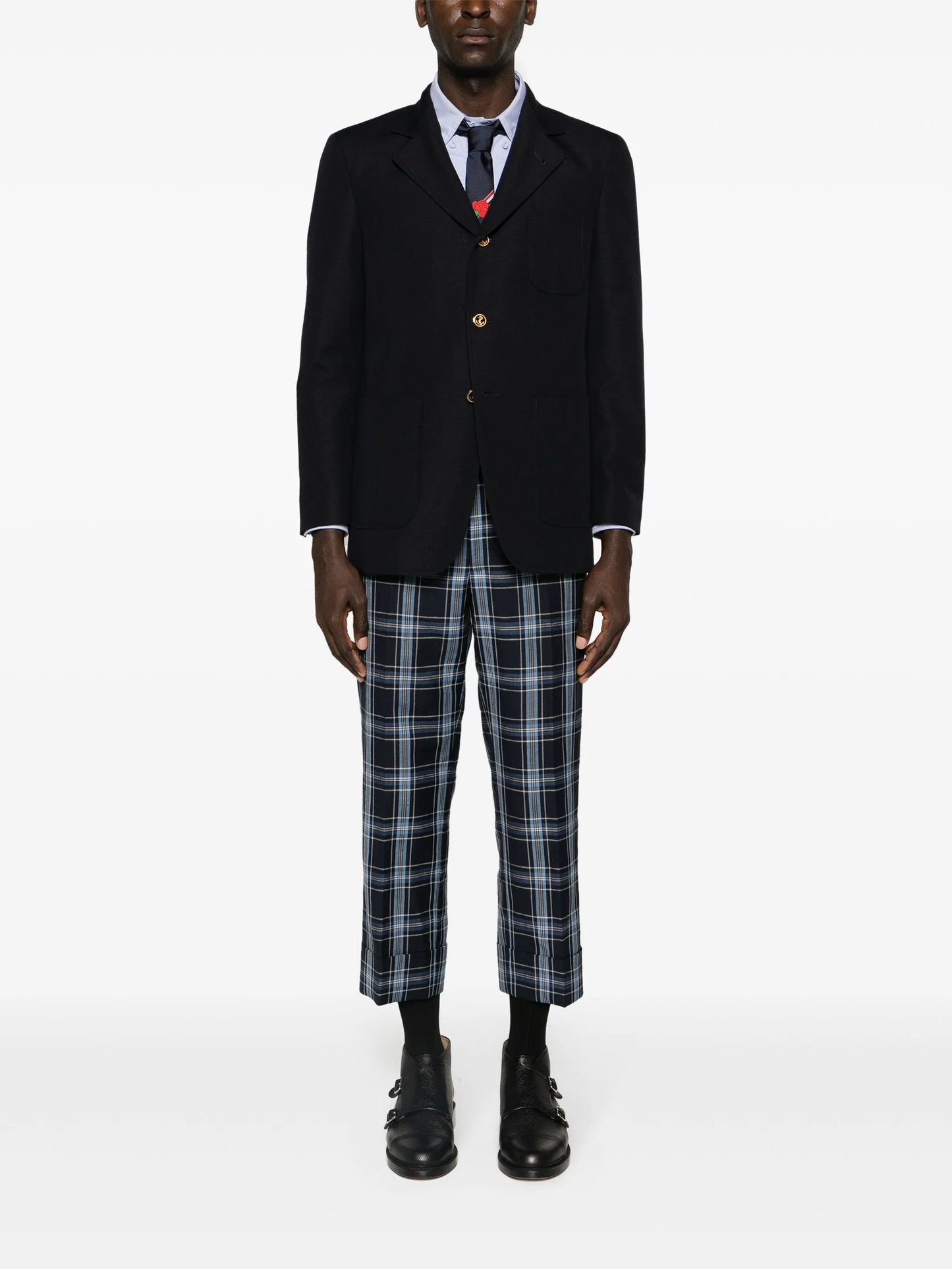 single-breasted wool blazer