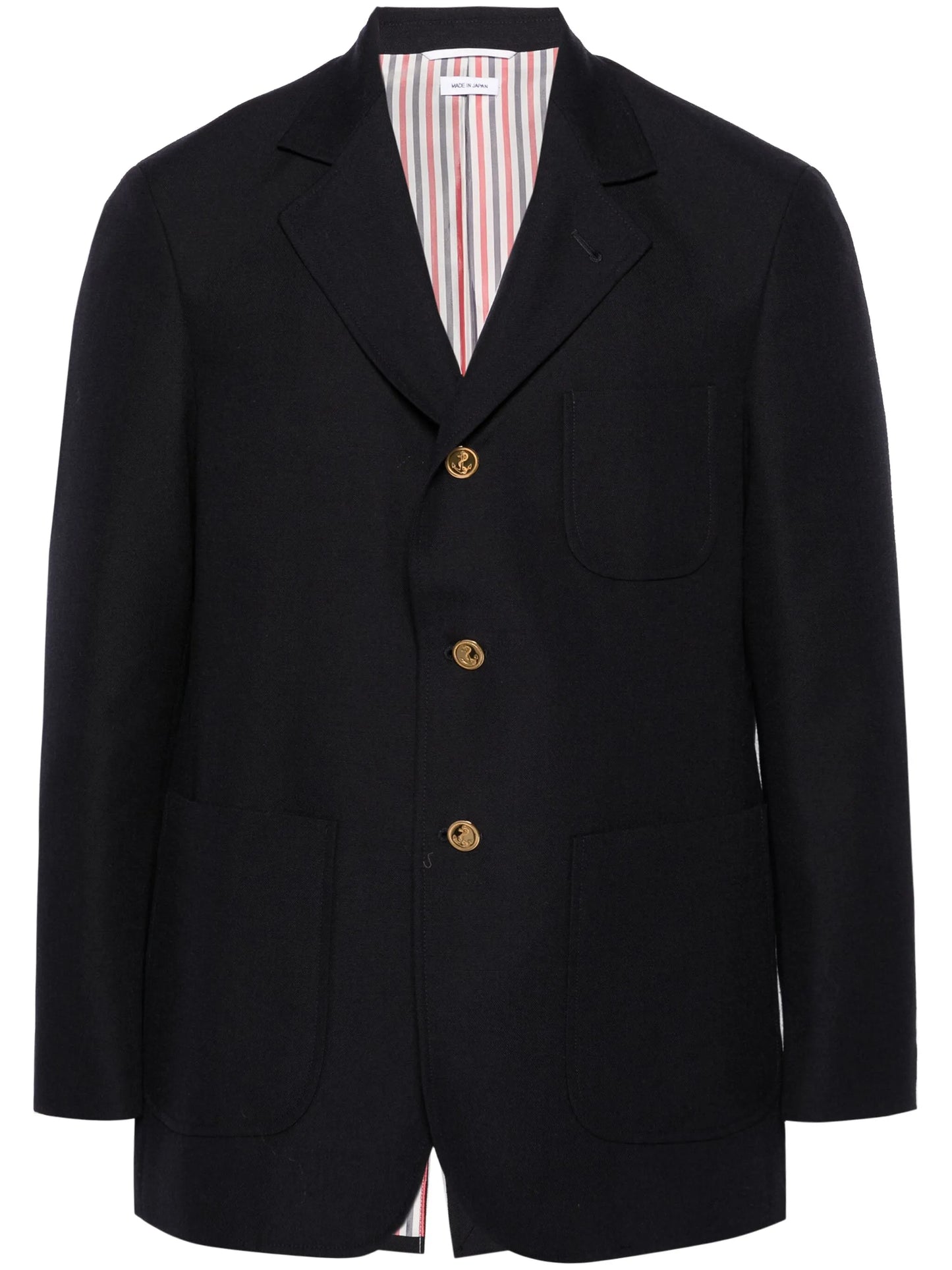 single-breasted wool blazer